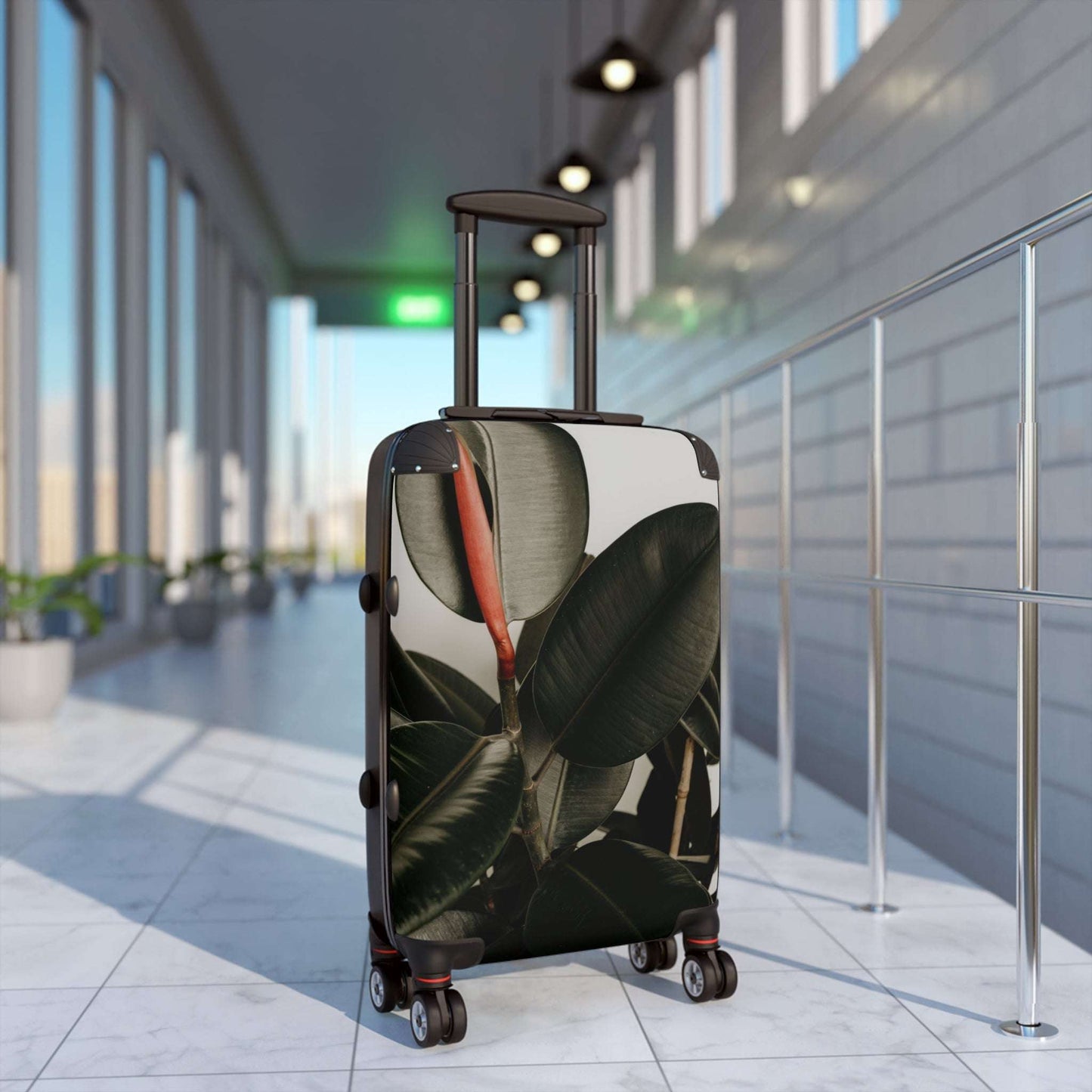 Stylish Travel Suitcase with Botanical Design, Luggage for Travelers, Vacation Bag, Floral Carry-On, Chic Travel Accessory