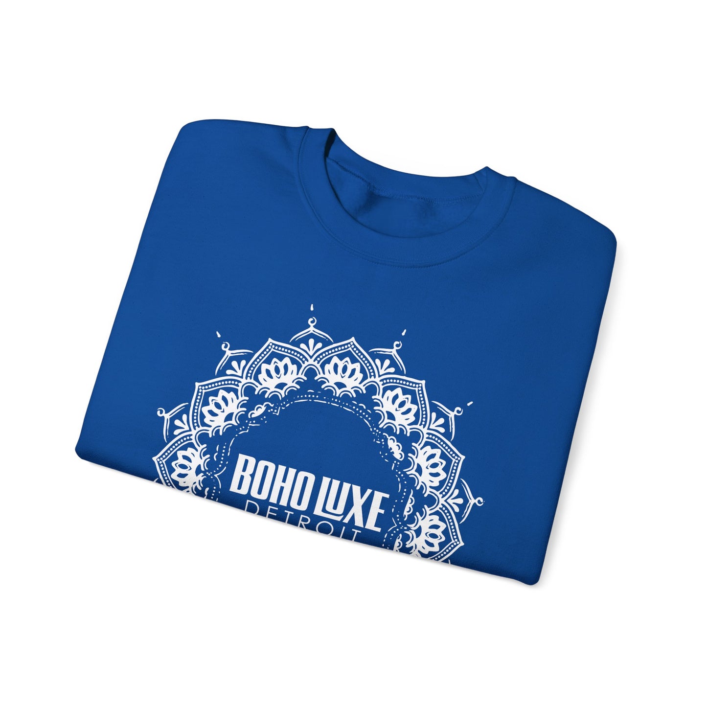 Boho Luxe Detroit Crewneck Sweatshirt - Unisex Heavy Blend™ - Stylish Comfort for Everyday Wear