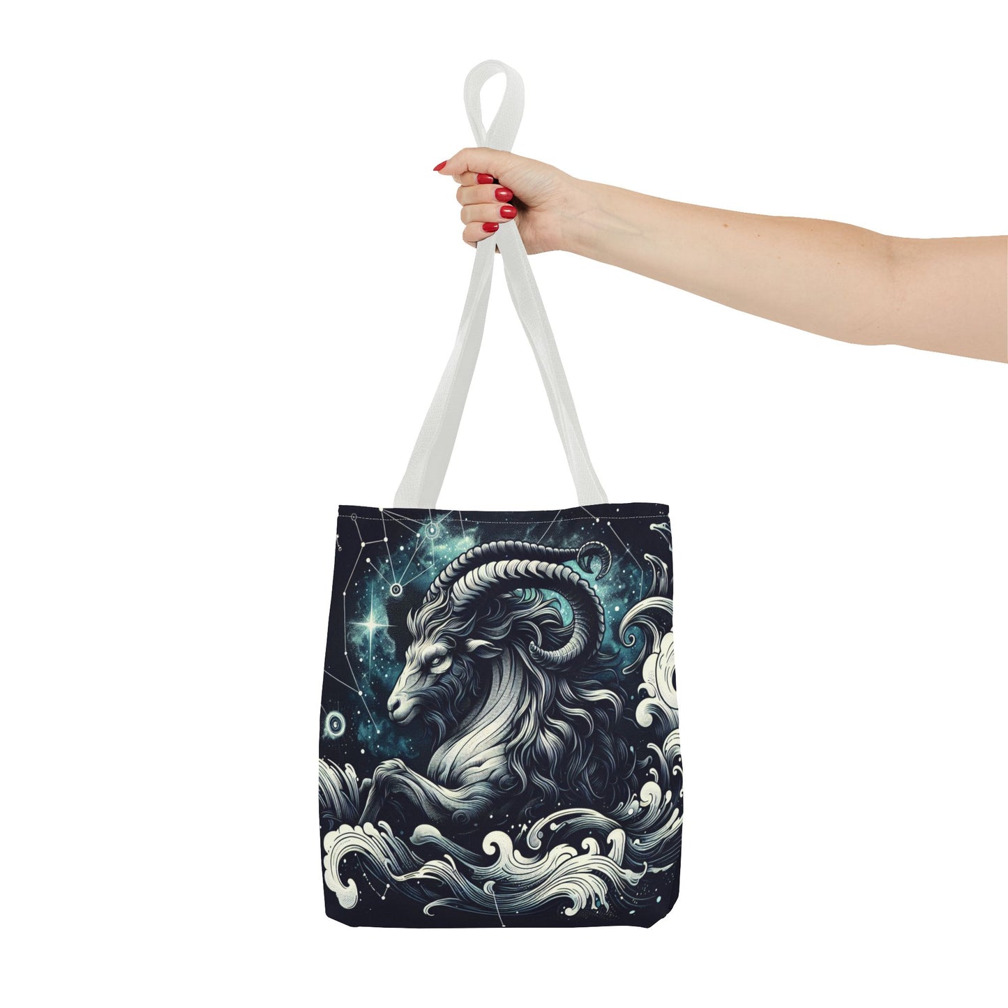 Astrology Capricorn Tote Bag - Celestial Goat Design