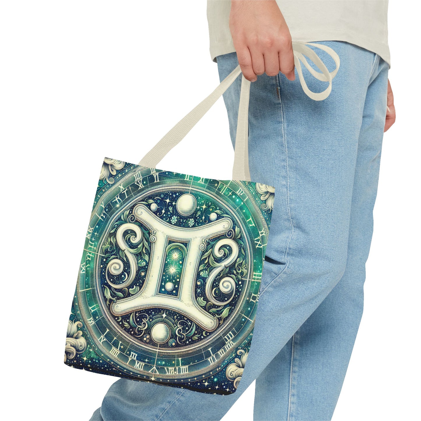Gemini Zodiac Tote Bag – Cosmic Astrology Design for Unique Style