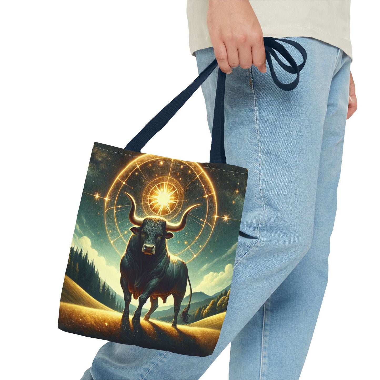 Astrology Taurus Tote Bag - Cosmic Design for Everyday Use