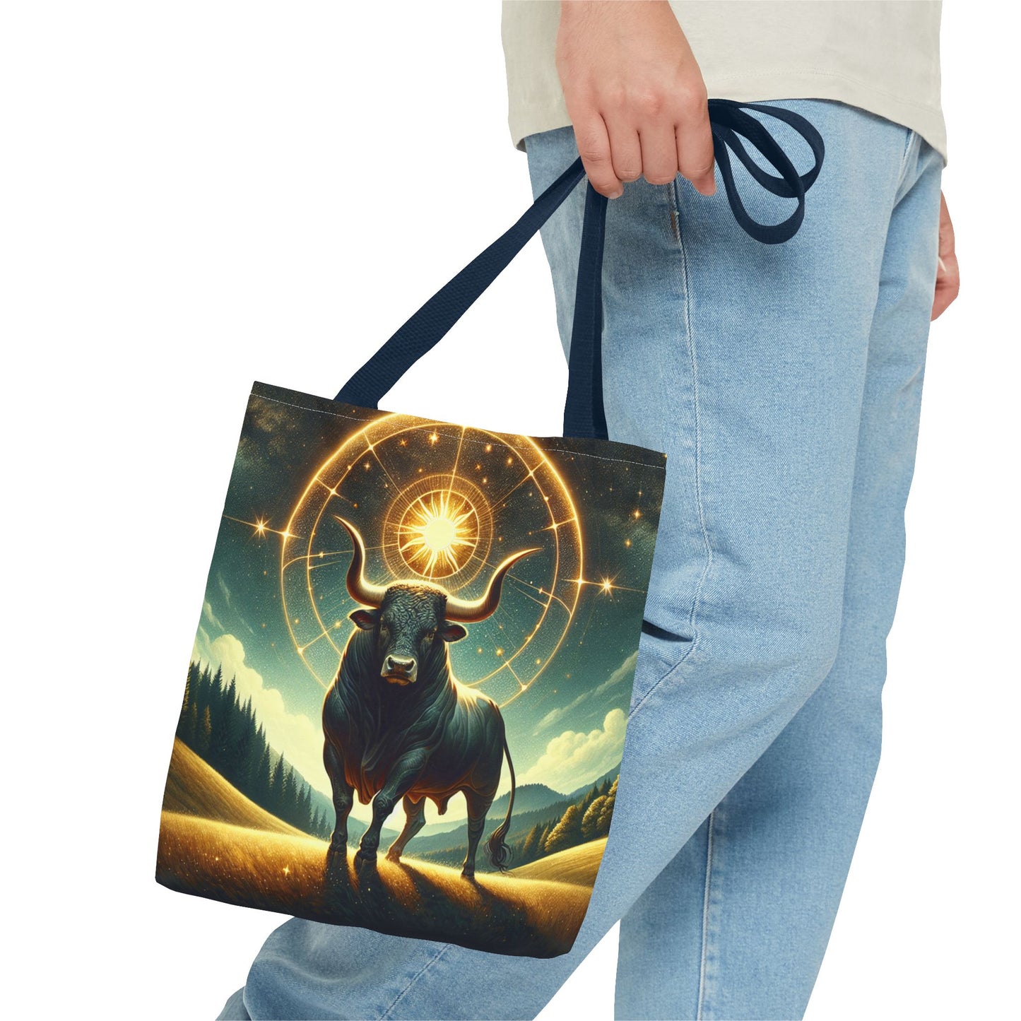 Astrology Taurus Tote Bag - Cosmic Design for Everyday Use