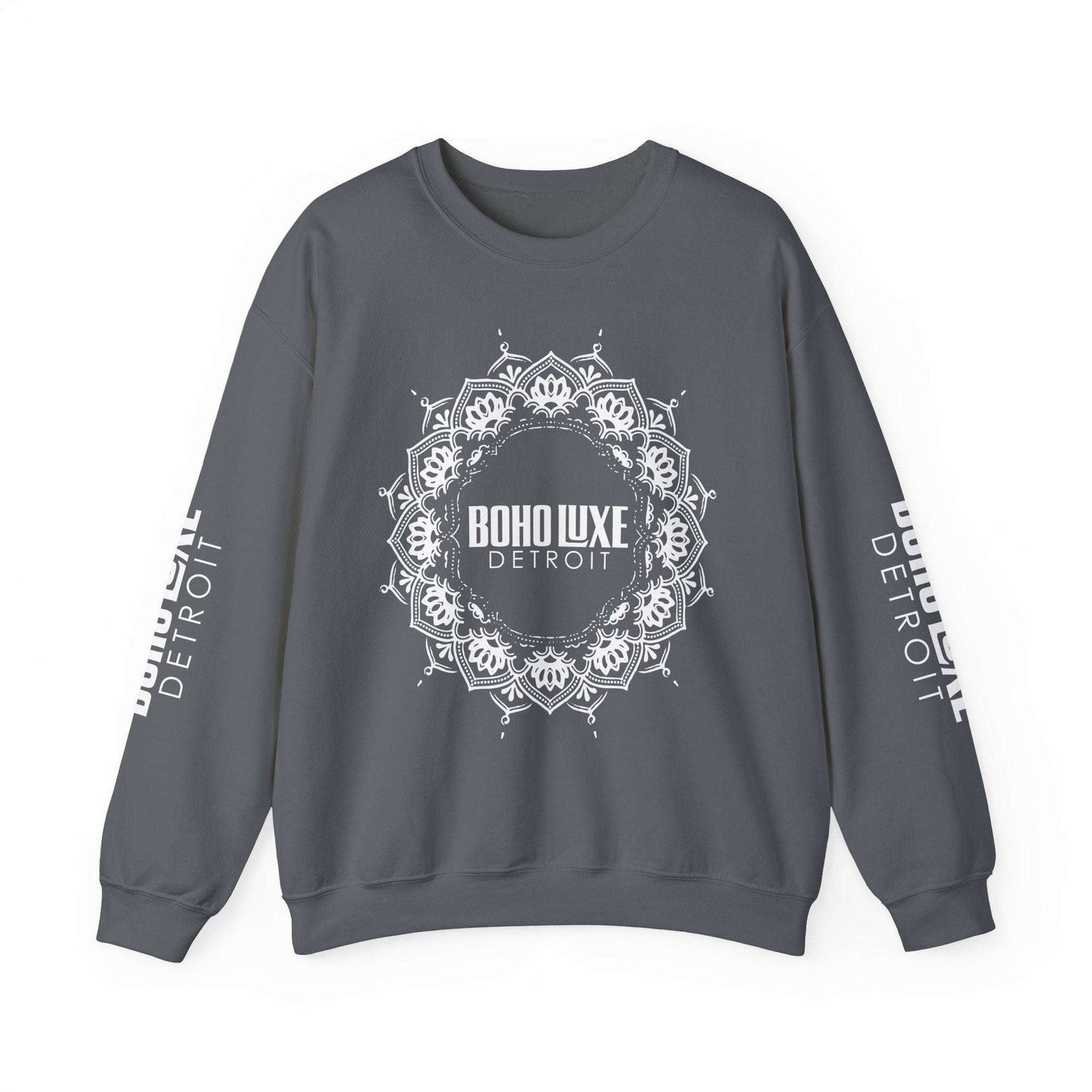 Boho Luxe Detroit Crewneck Sweatshirt - Unisex Heavy Blend™ - Stylish Comfort for Everyday Wear