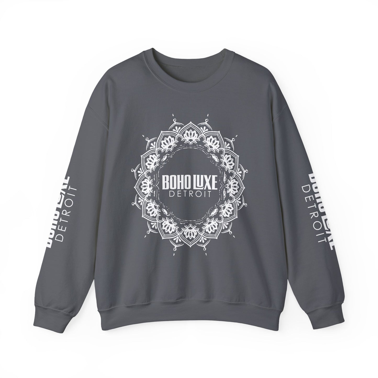 Boho Luxe Detroit Crewneck Sweatshirt - Unisex Heavy Blend™ - Stylish Comfort for Everyday Wear
