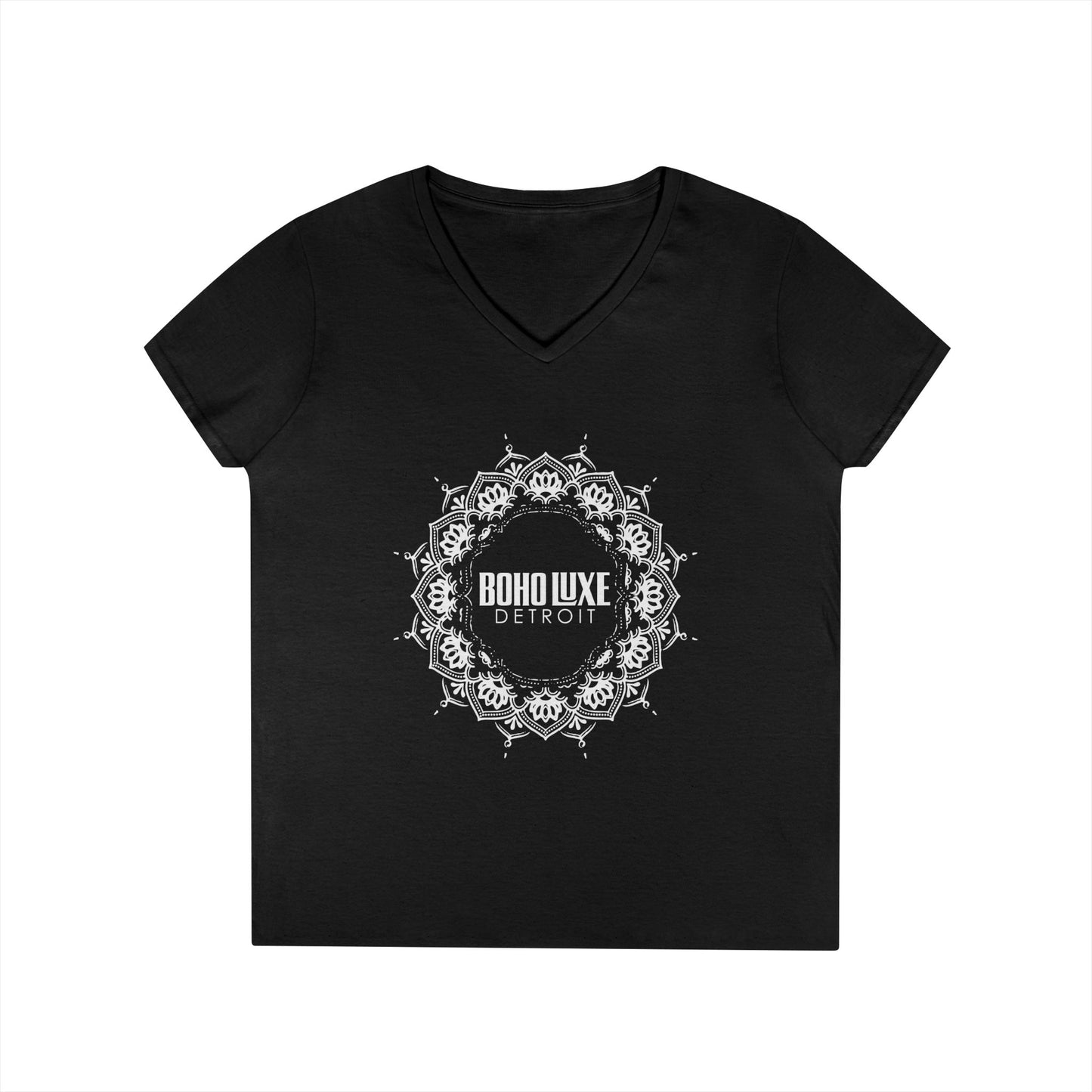Boho Luxe Detroit Ladies' V-Neck T-Shirt - Stylish and Comfortable Fashion Top