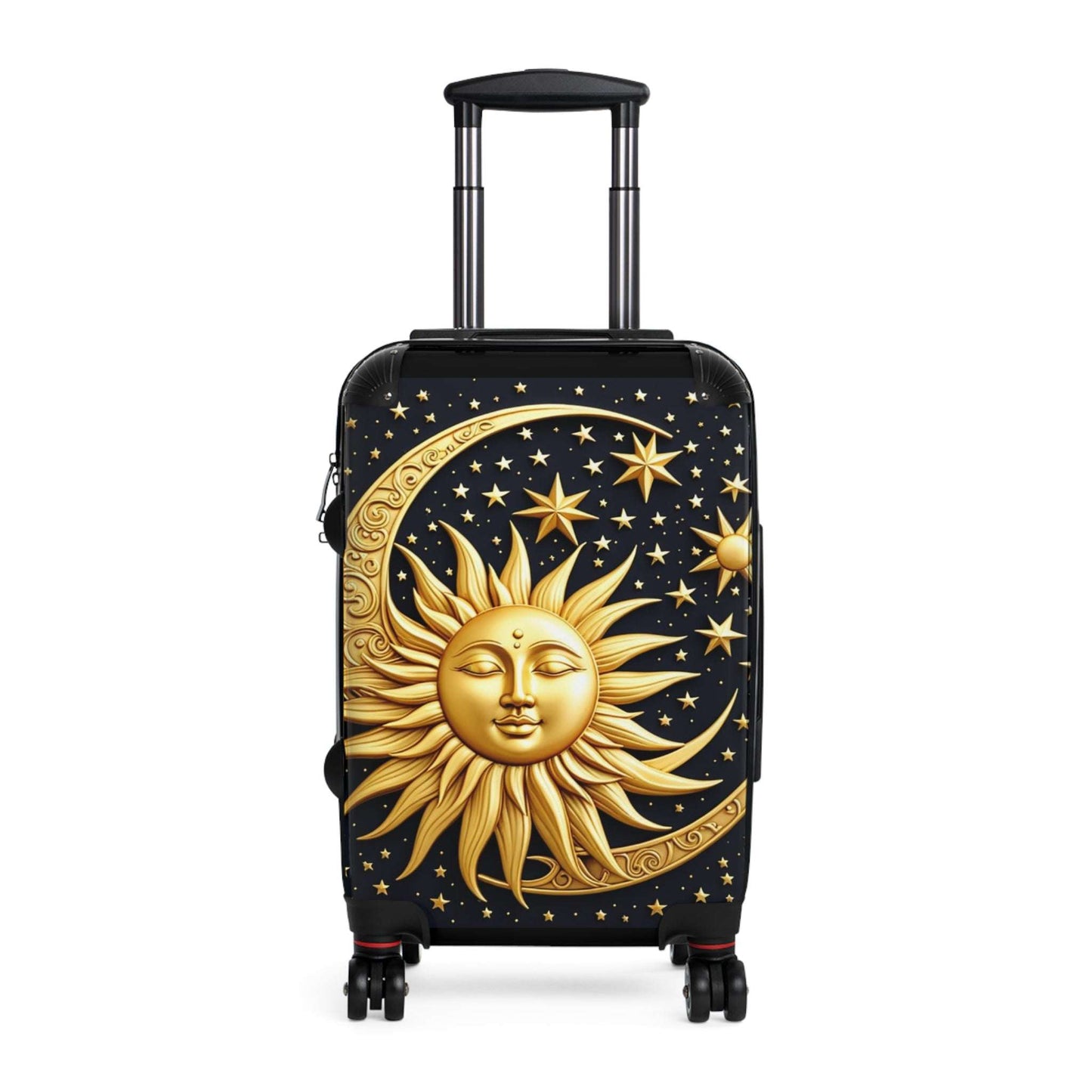 Golden Sun Travel Suitcase, Wanderlust Luggage, Stylish Cabin Bag, Vacation Suitcase, Ideal for Summer Trips, Great for Travel Enthusiasts