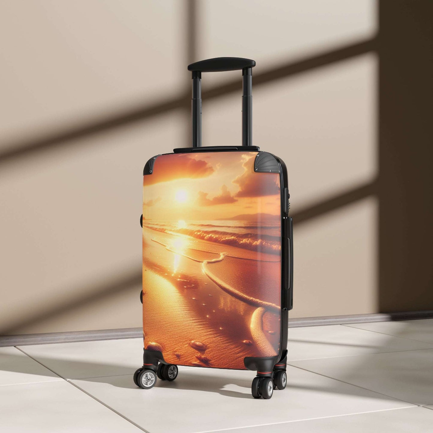 Beach Sunset Suitcase, Travel Luggage, Vacation Bag, Stylish Travel Case, Adventure Gear, Summer Getaway Accessory