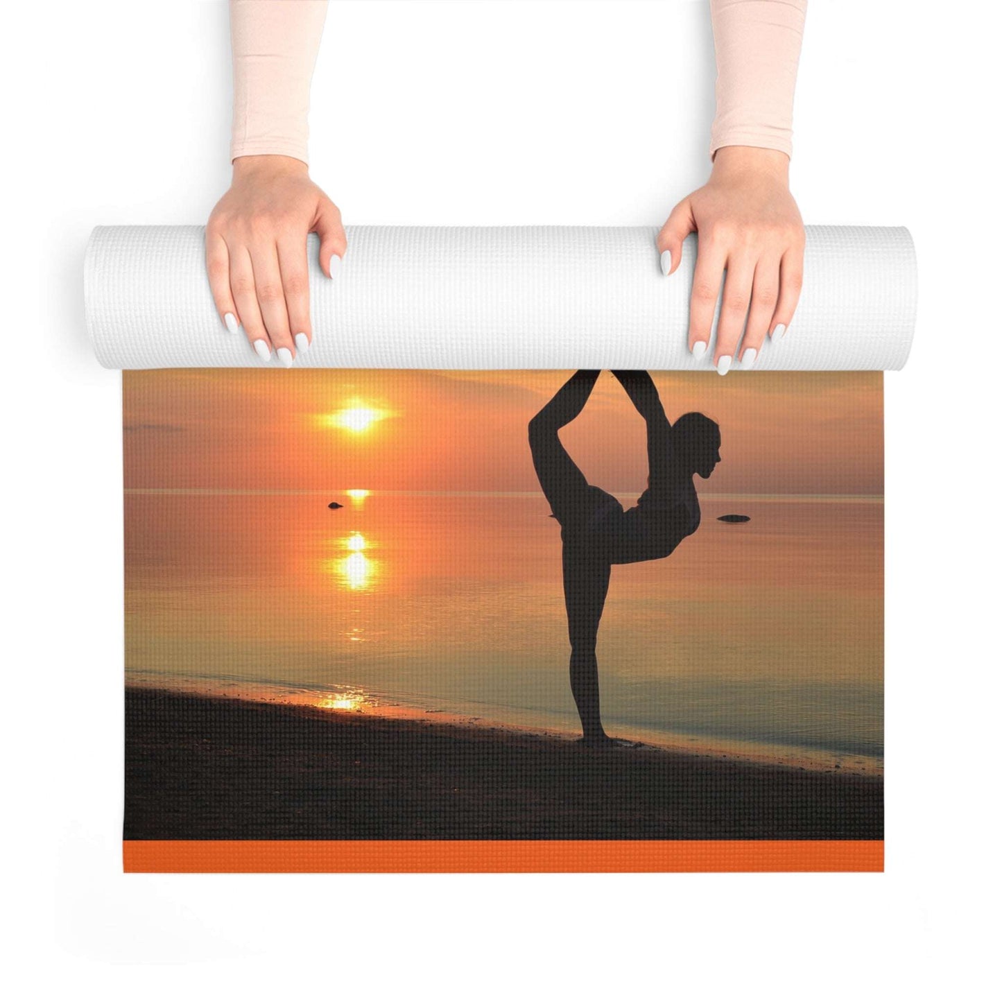 Sunset Serenity Foam Yoga Mat - Ideal for Yoga Enthusiasts and Meditation