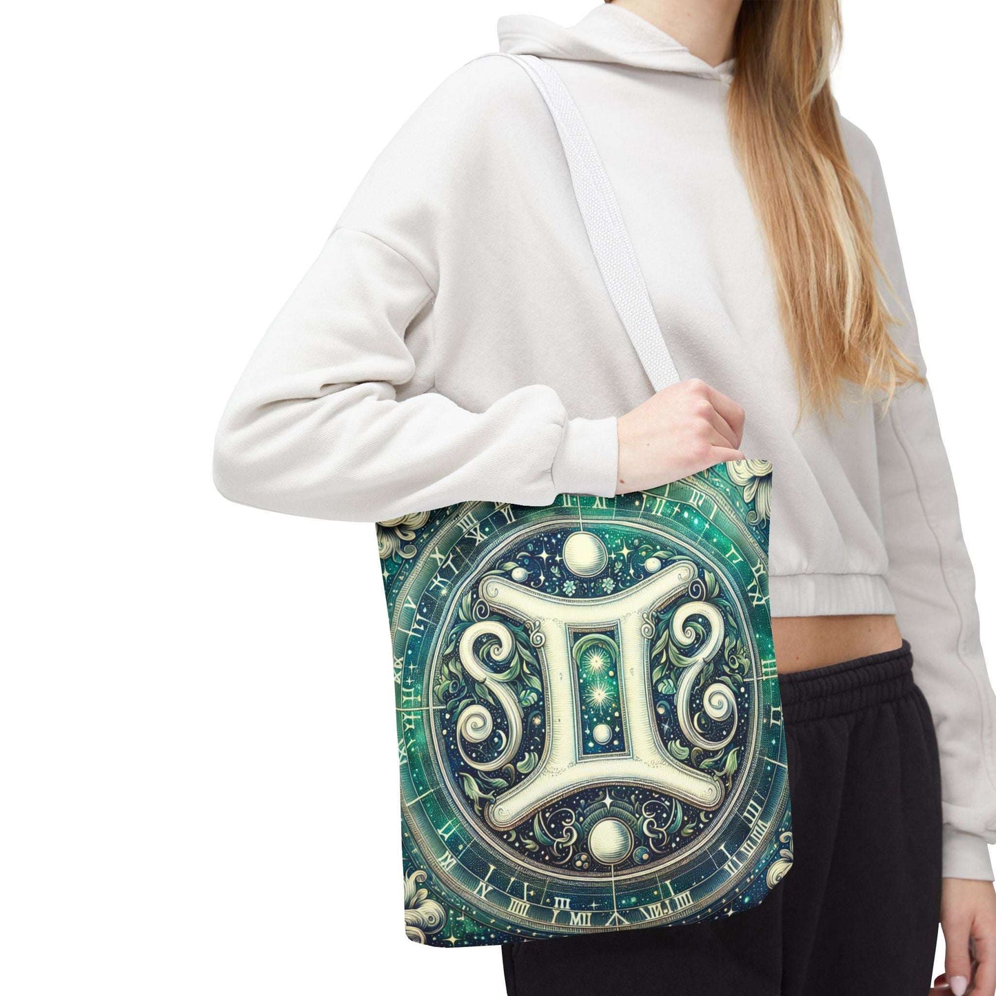 Gemini Zodiac Tote Bag – Cosmic Astrology Design for Unique Style
