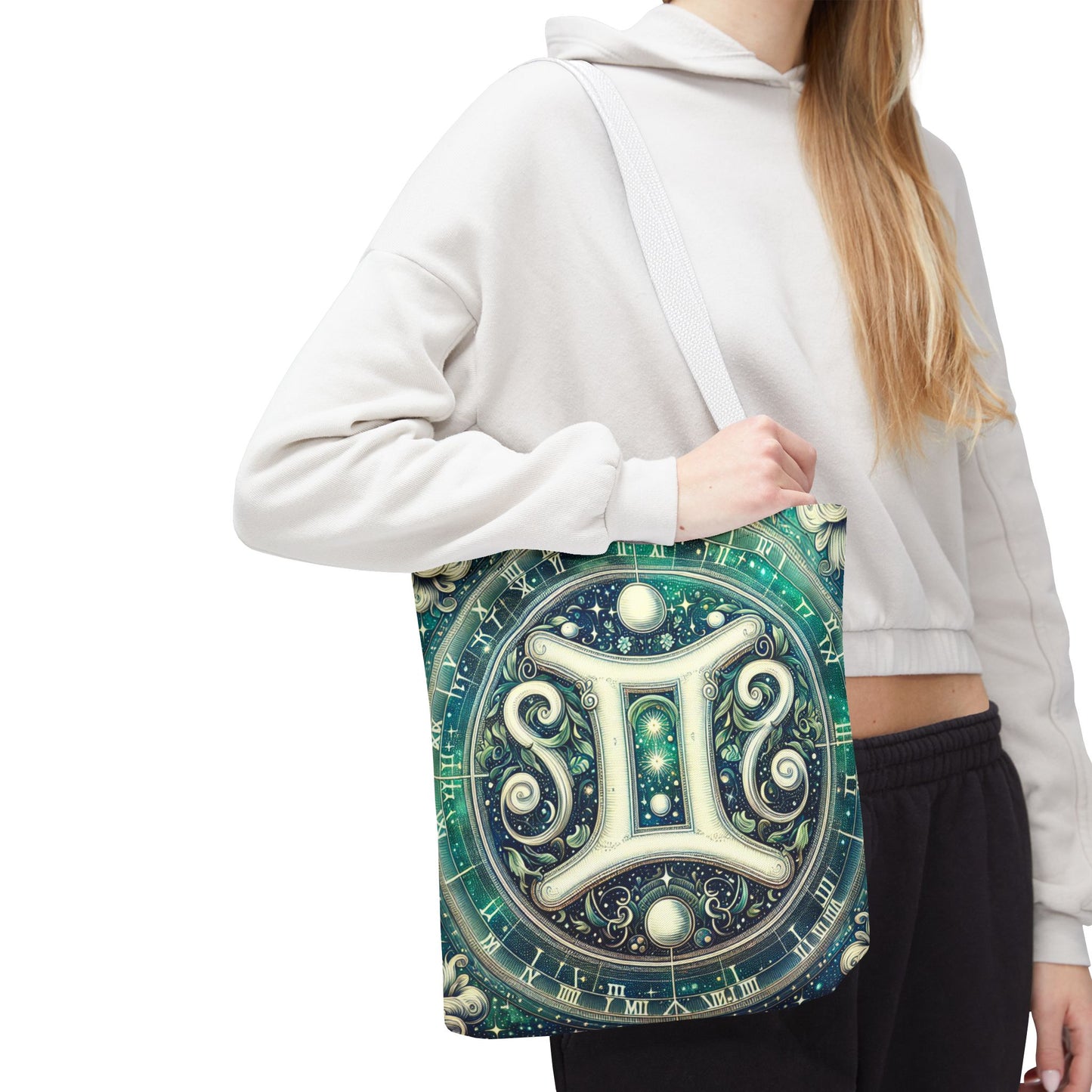 Gemini Zodiac Tote Bag – Cosmic Astrology Design for Unique Style