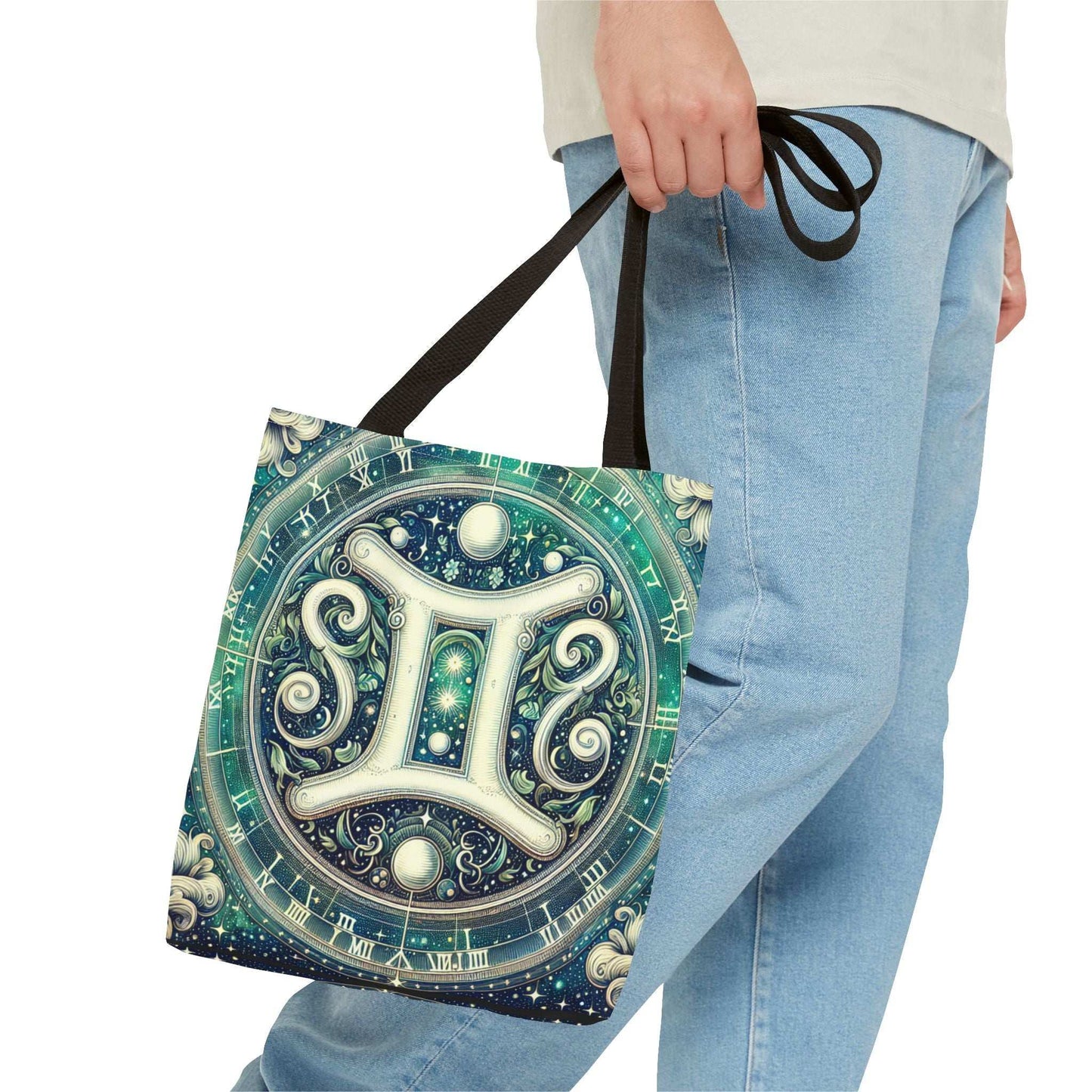Gemini Zodiac Tote Bag – Cosmic Astrology Design for Unique Style