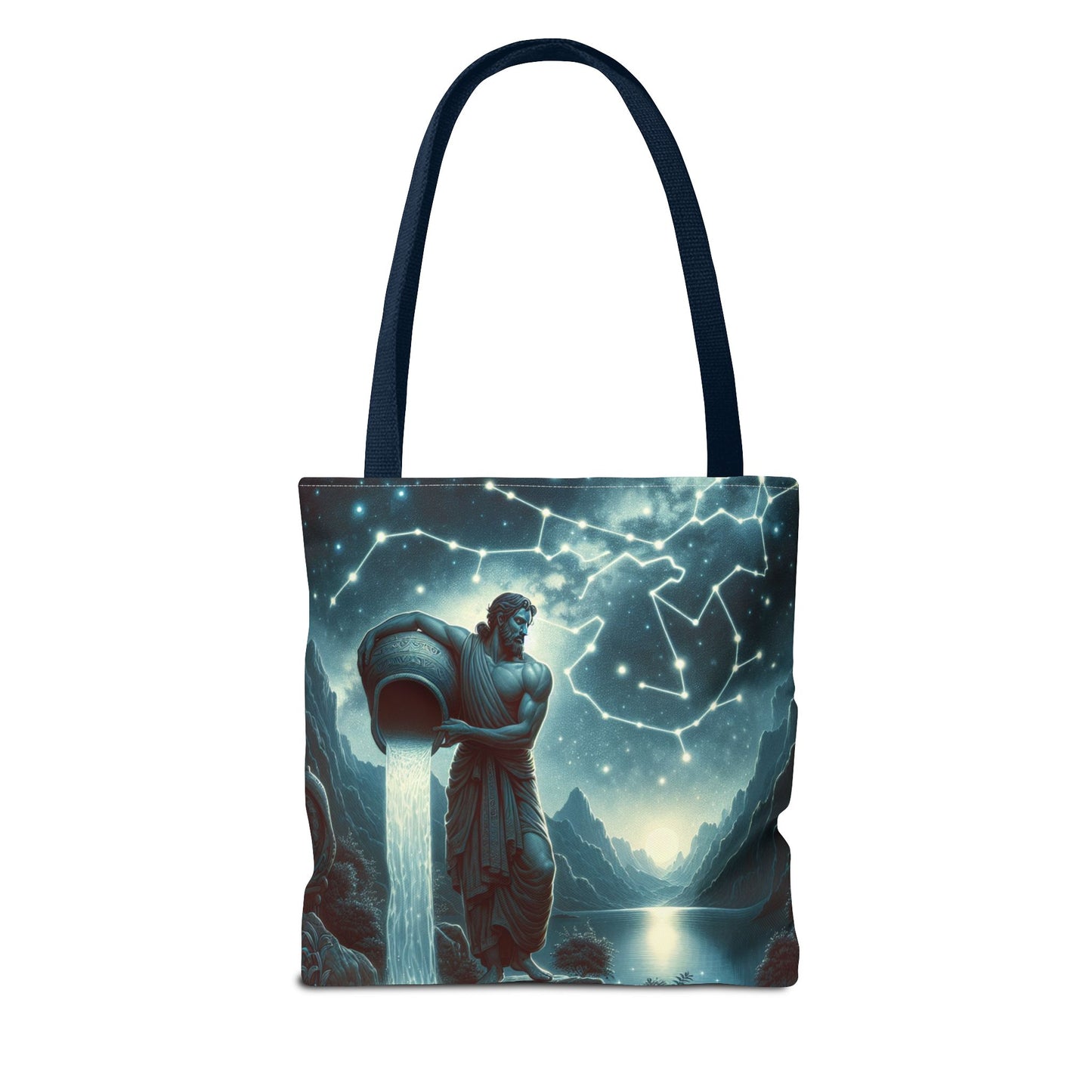 Celestial Aquarius Tote Bag - Ethereal Cosmic Design for Spiritual Travelers