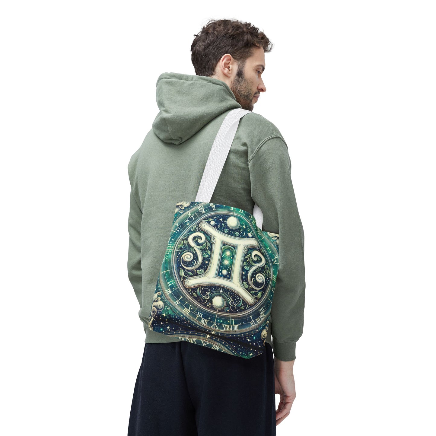 Gemini Zodiac Tote Bag – Cosmic Astrology Design for Unique Style