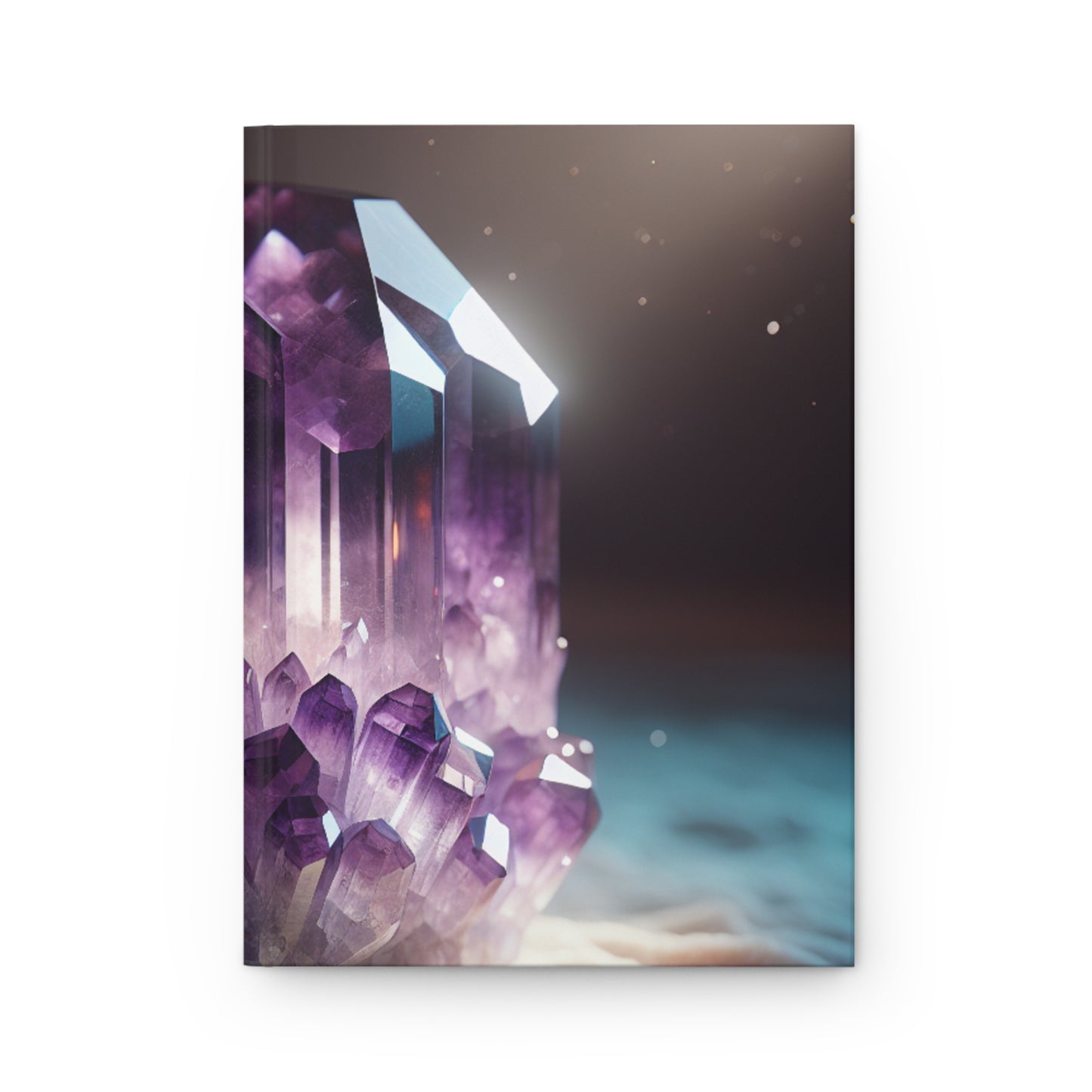 Amethyst Crystal Hardcover Journal - Matte Finish for Nature Lovers and Journaling Enthusiasts