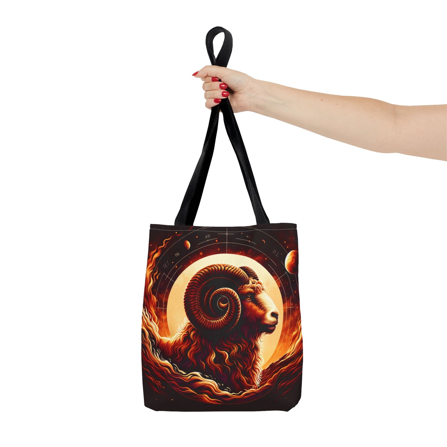 Cosmic Aries Tote Bag - Zodiac Astrology Design for Everyday Use