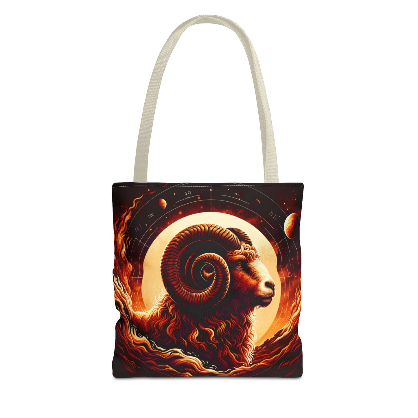 Cosmic Aries Tote Bag - Zodiac Astrology Design for Everyday Use