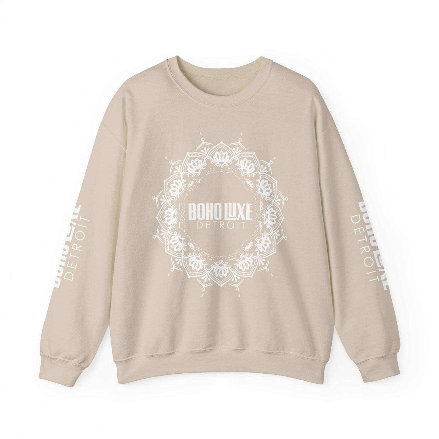 Boho Luxe Detroit Crewneck Sweatshirt - Unisex Heavy Blend™ - Stylish Comfort for Everyday Wear