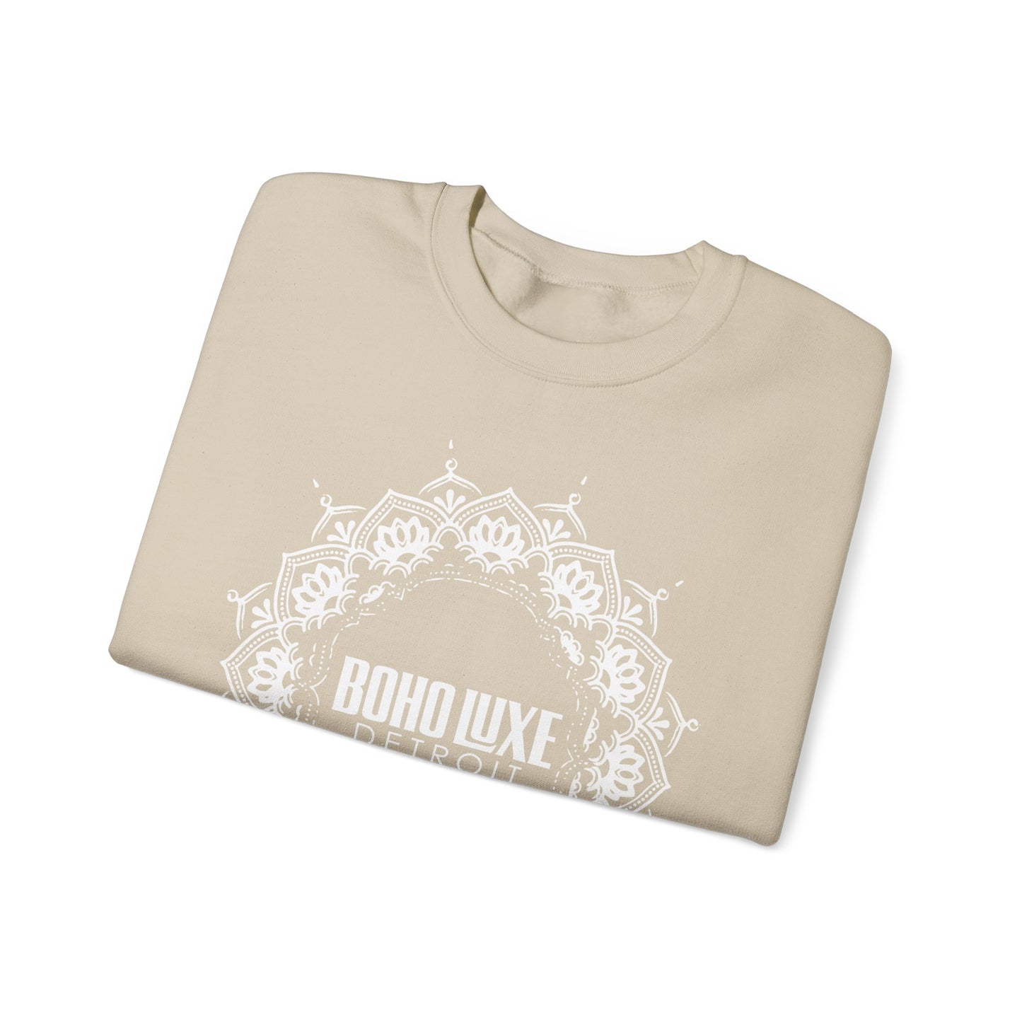 Boho Luxe Detroit Crewneck Sweatshirt - Unisex Heavy Blend™ - Stylish Comfort for Everyday Wear