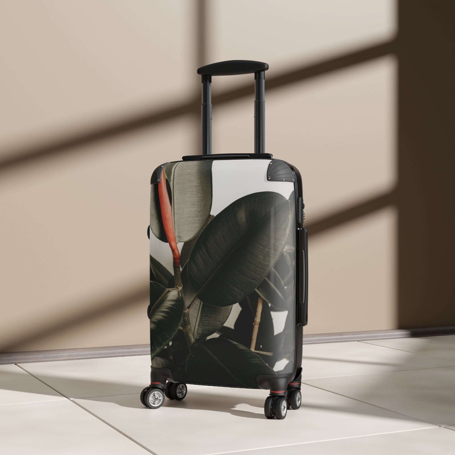 Stylish Travel Suitcase with Botanical Design, Luggage for Travelers, Vacation Bag, Floral Carry-On, Chic Travel Accessory