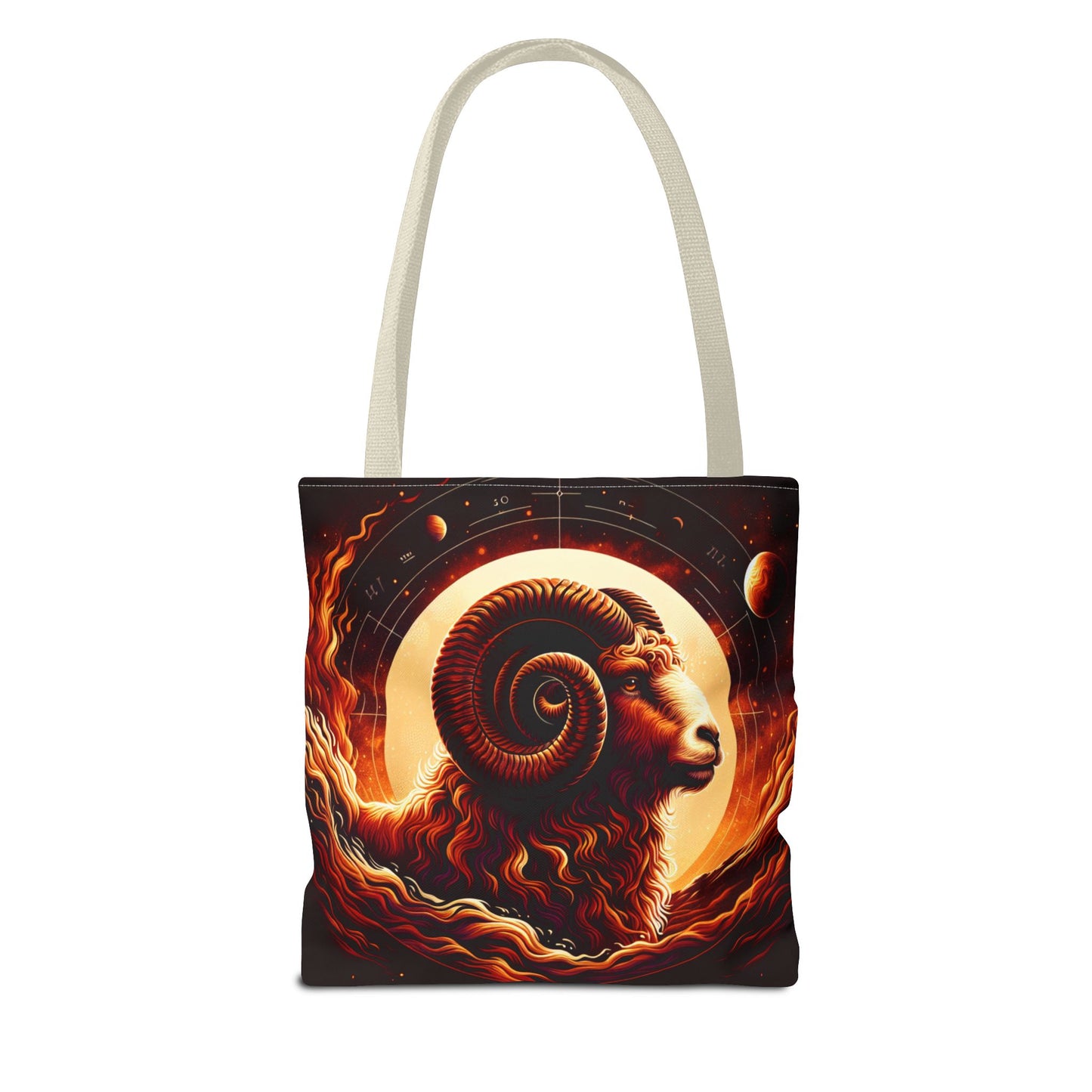 Cosmic Aries Tote Bag - Zodiac Astrology Design for Everyday Use