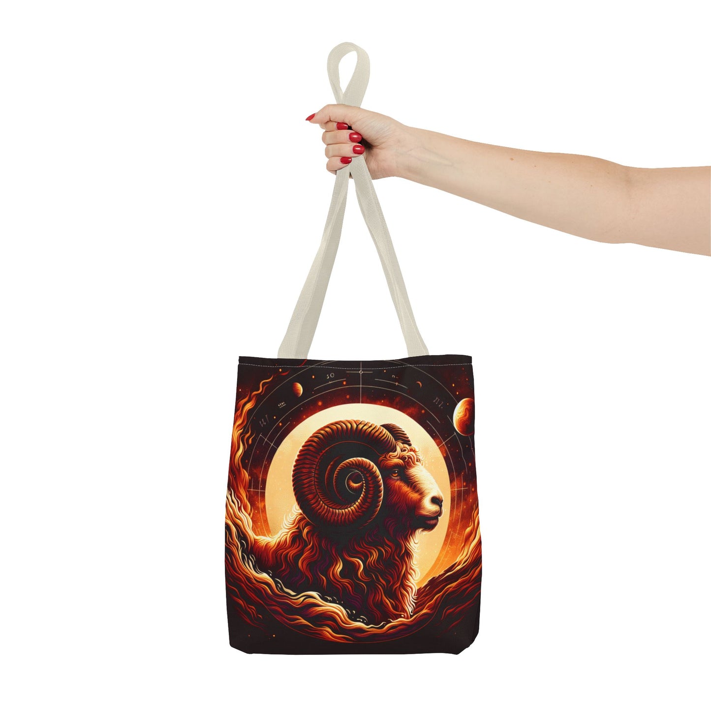 Cosmic Aries Tote Bag - Zodiac Astrology Design for Everyday Use