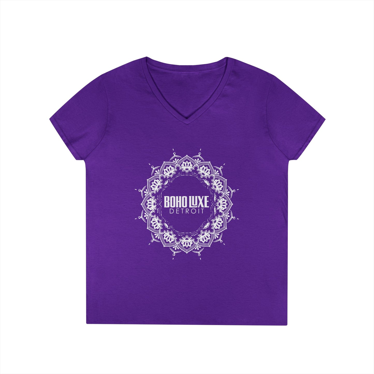 Boho Luxe Detroit Ladies' V-Neck T-Shirt - Stylish and Comfortable Fashion Top