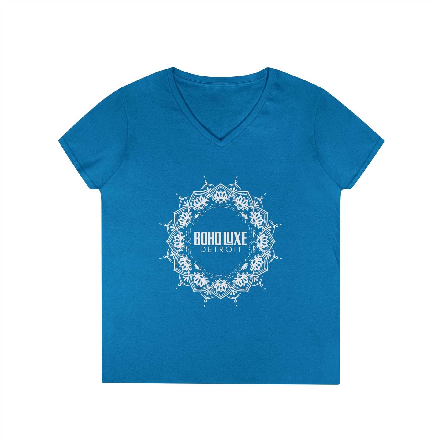 Boho Luxe Detroit Ladies' V-Neck T-Shirt - Stylish and Comfortable Fashion Top