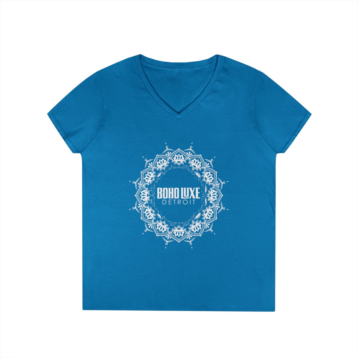 Boho Luxe Detroit Ladies' V-Neck T-Shirt - Stylish and Comfortable Fashion Top