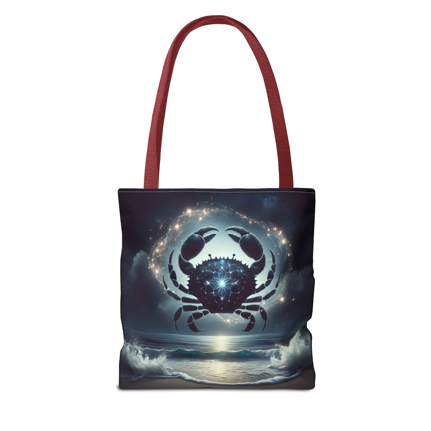 Celestial Cancer Tote Bag - Cosmic Ocean Design for Beach Lovers