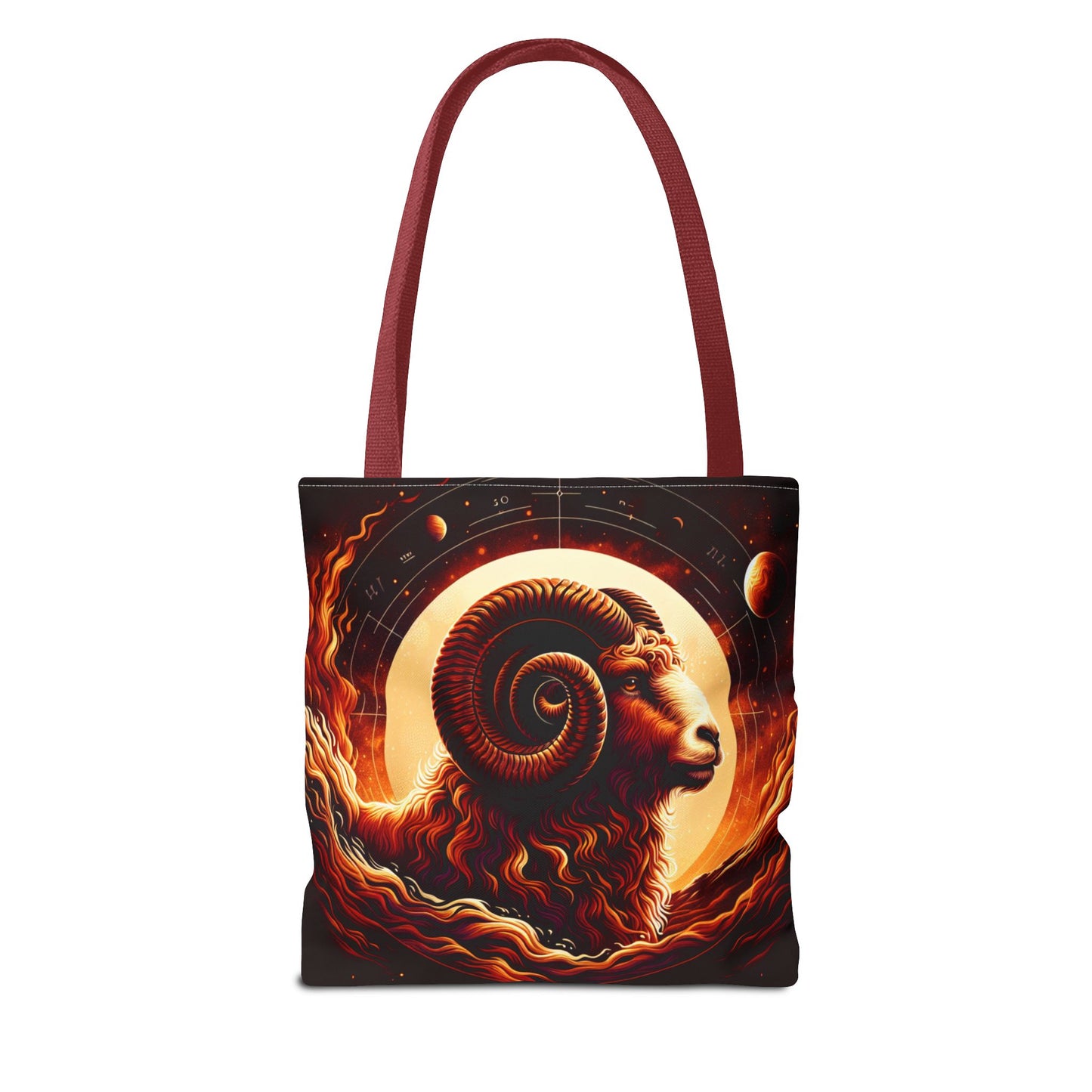 Cosmic Aries Tote Bag - Zodiac Astrology Design for Everyday Use