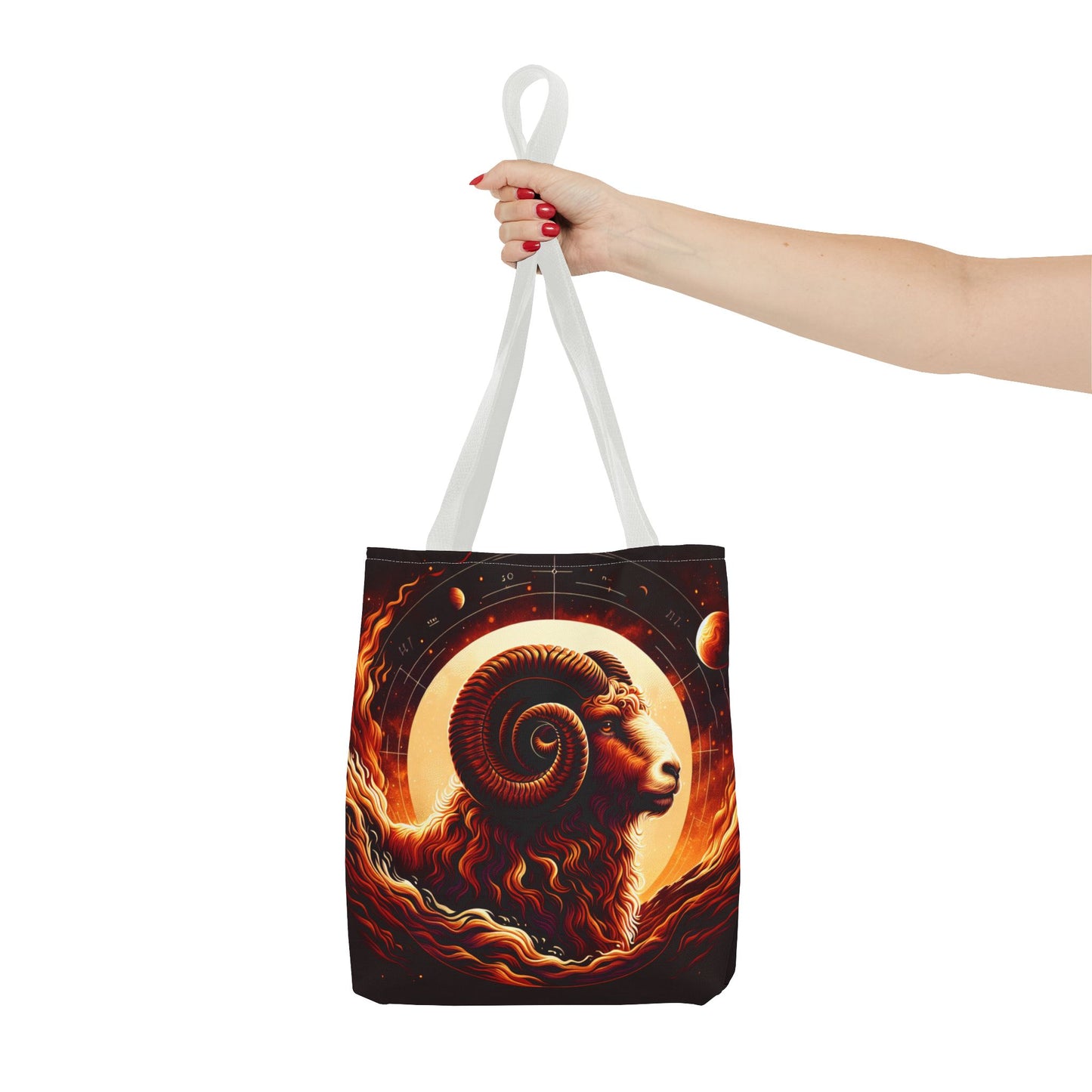 Cosmic Aries Tote Bag - Zodiac Astrology Design for Everyday Use