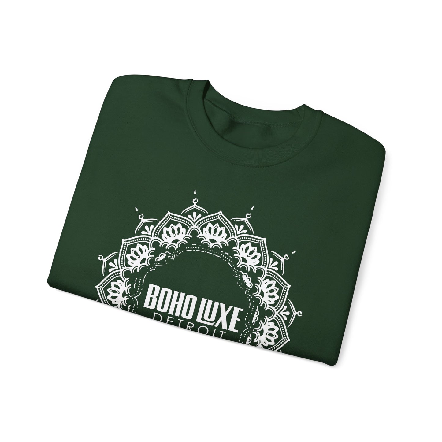 Boho Luxe Detroit Crewneck Sweatshirt - Unisex Heavy Blend™ - Stylish Comfort for Everyday Wear