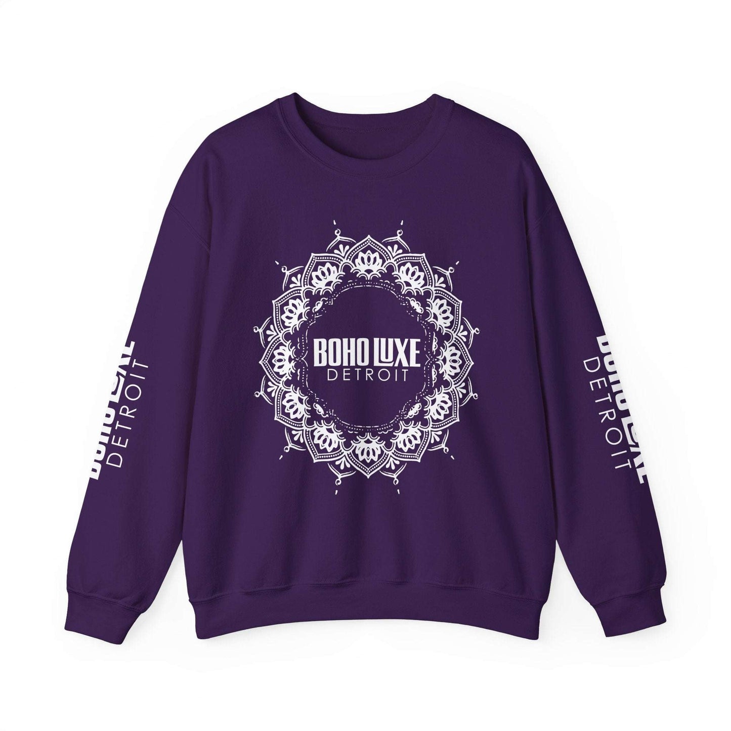 Boho Luxe Detroit Crewneck Sweatshirt - Unisex Heavy Blend™ - Stylish Comfort for Everyday Wear