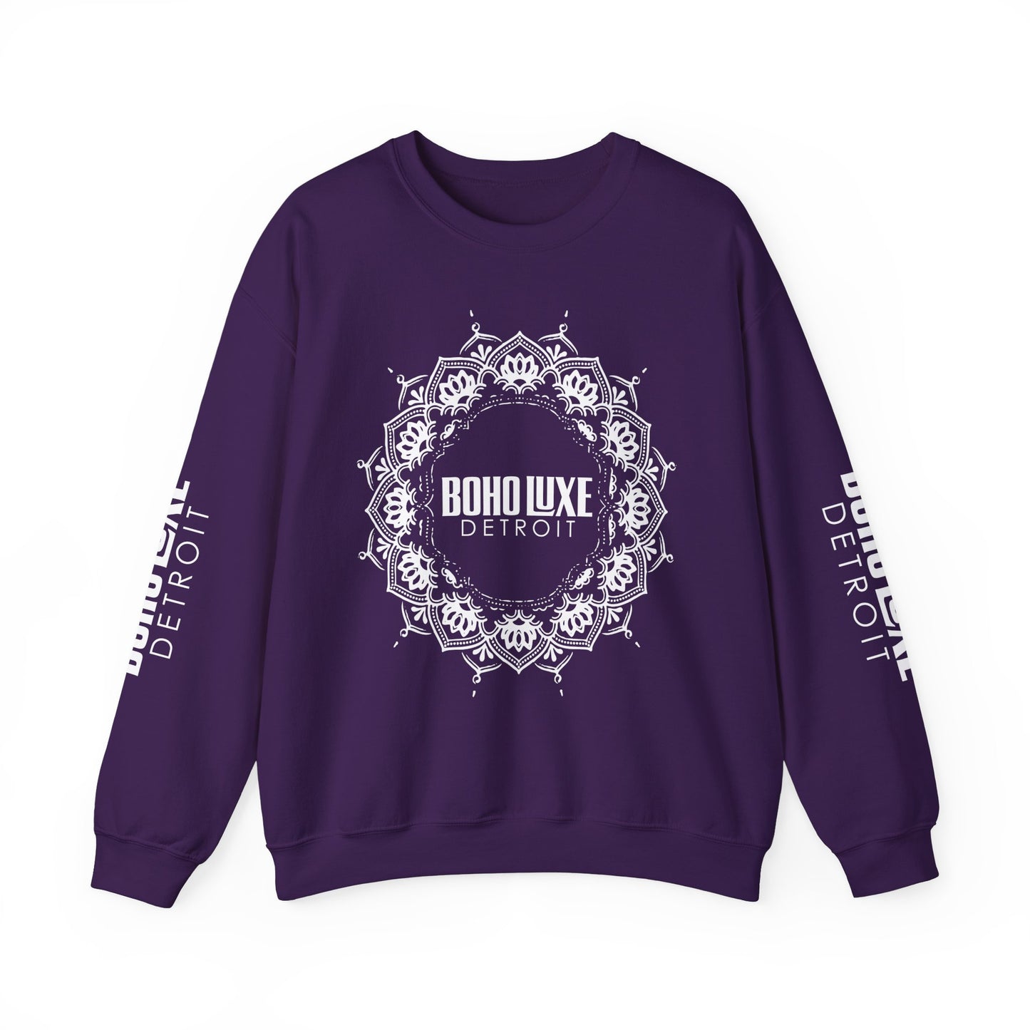 Boho Luxe Detroit Crewneck Sweatshirt - Unisex Heavy Blend™ - Stylish Comfort for Everyday Wear