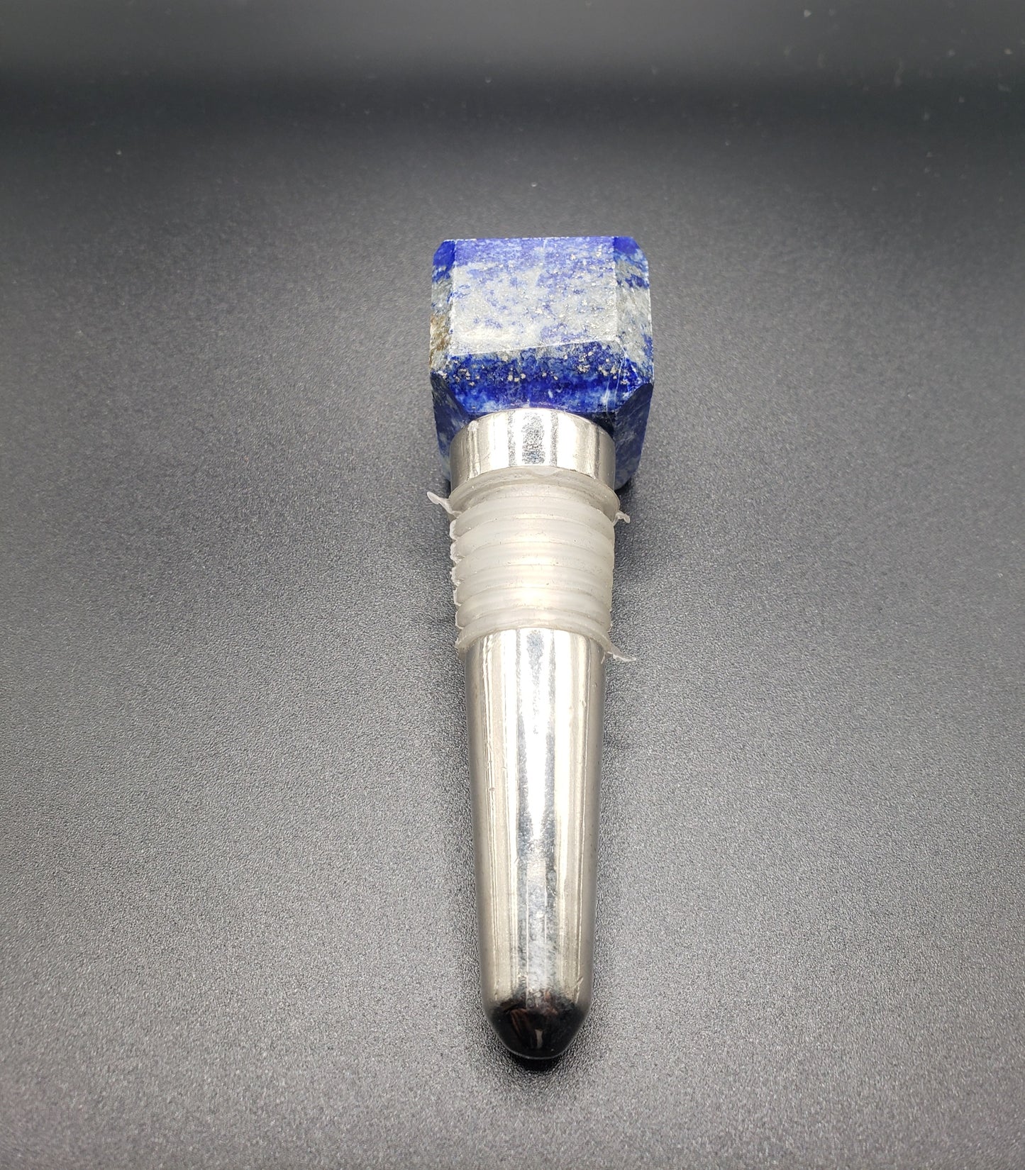 LAPIS Gemstone Cube Bottle Stopper