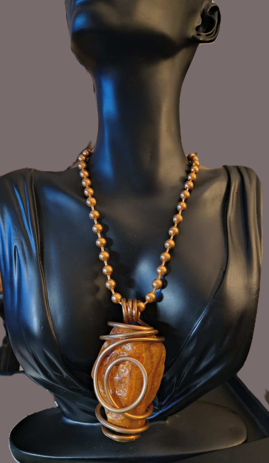 Raw Carnelian Necklace