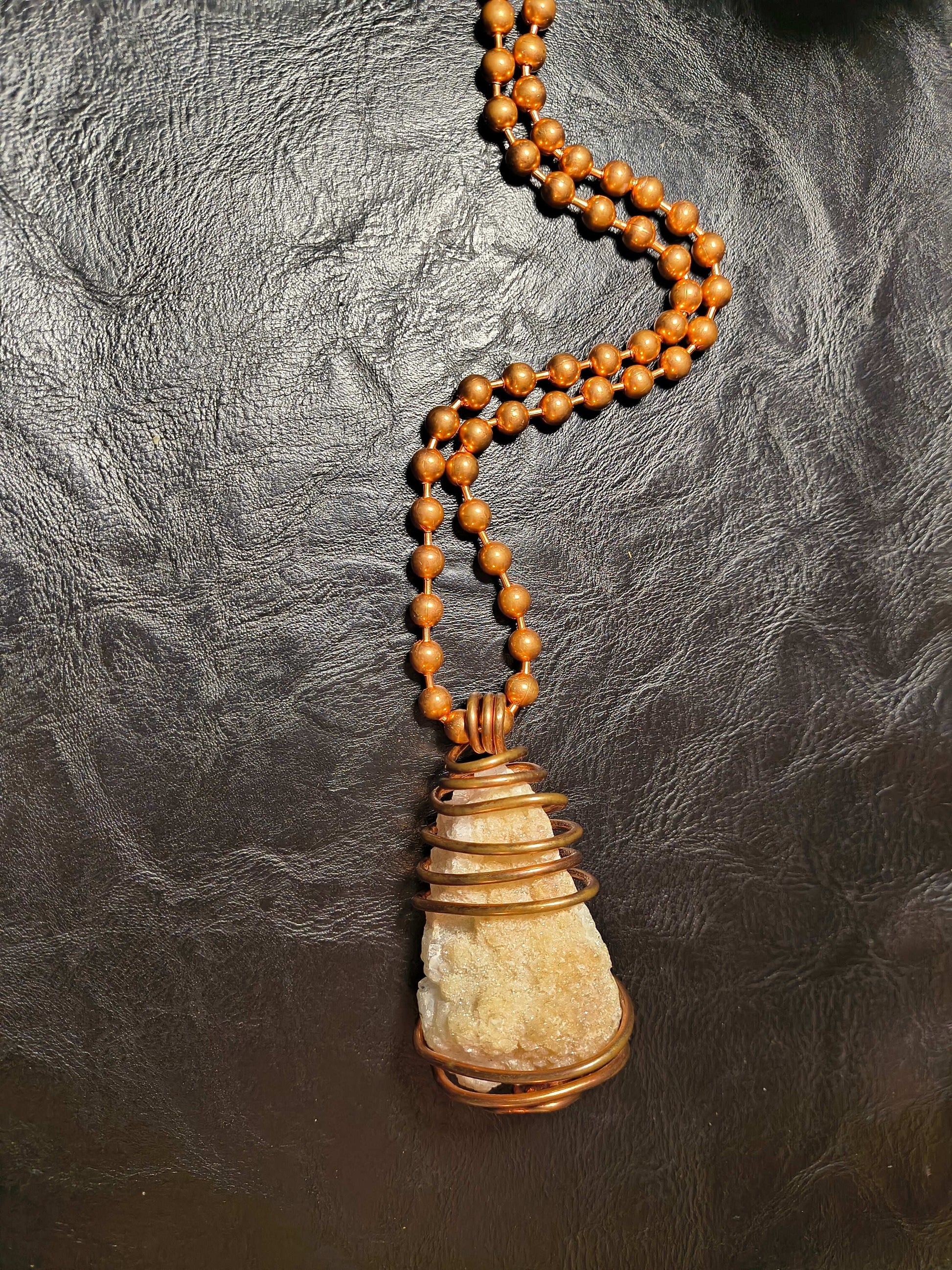 Drusy Cluster Citrine Necklace