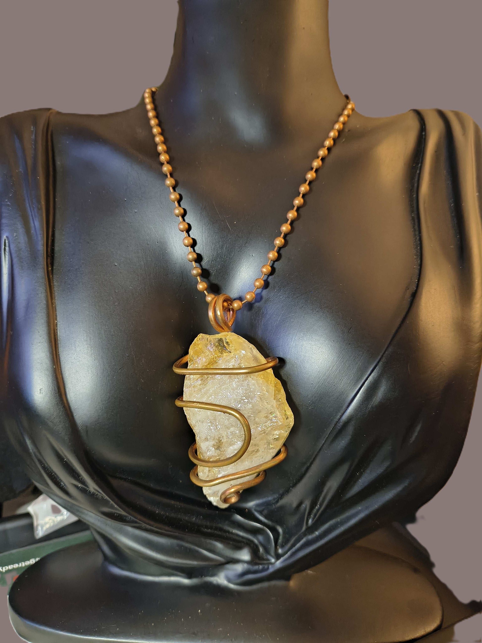 Citrine Cluster Necklace