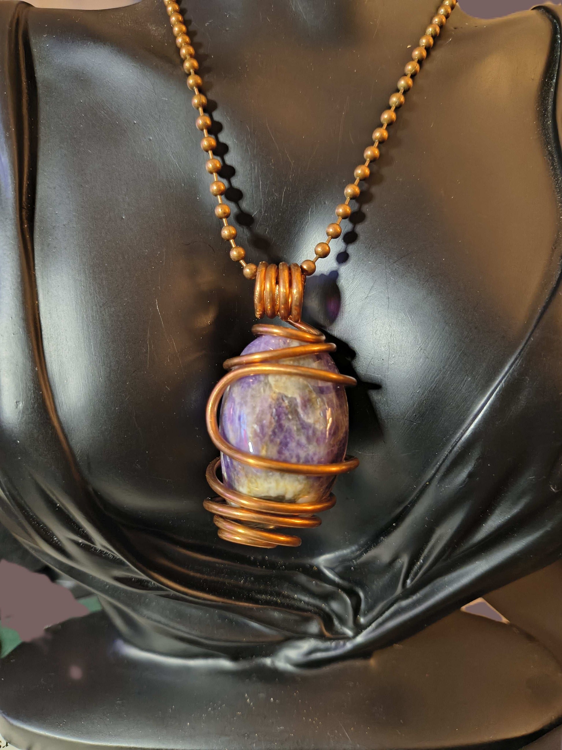 Polished Amethyst Necklace