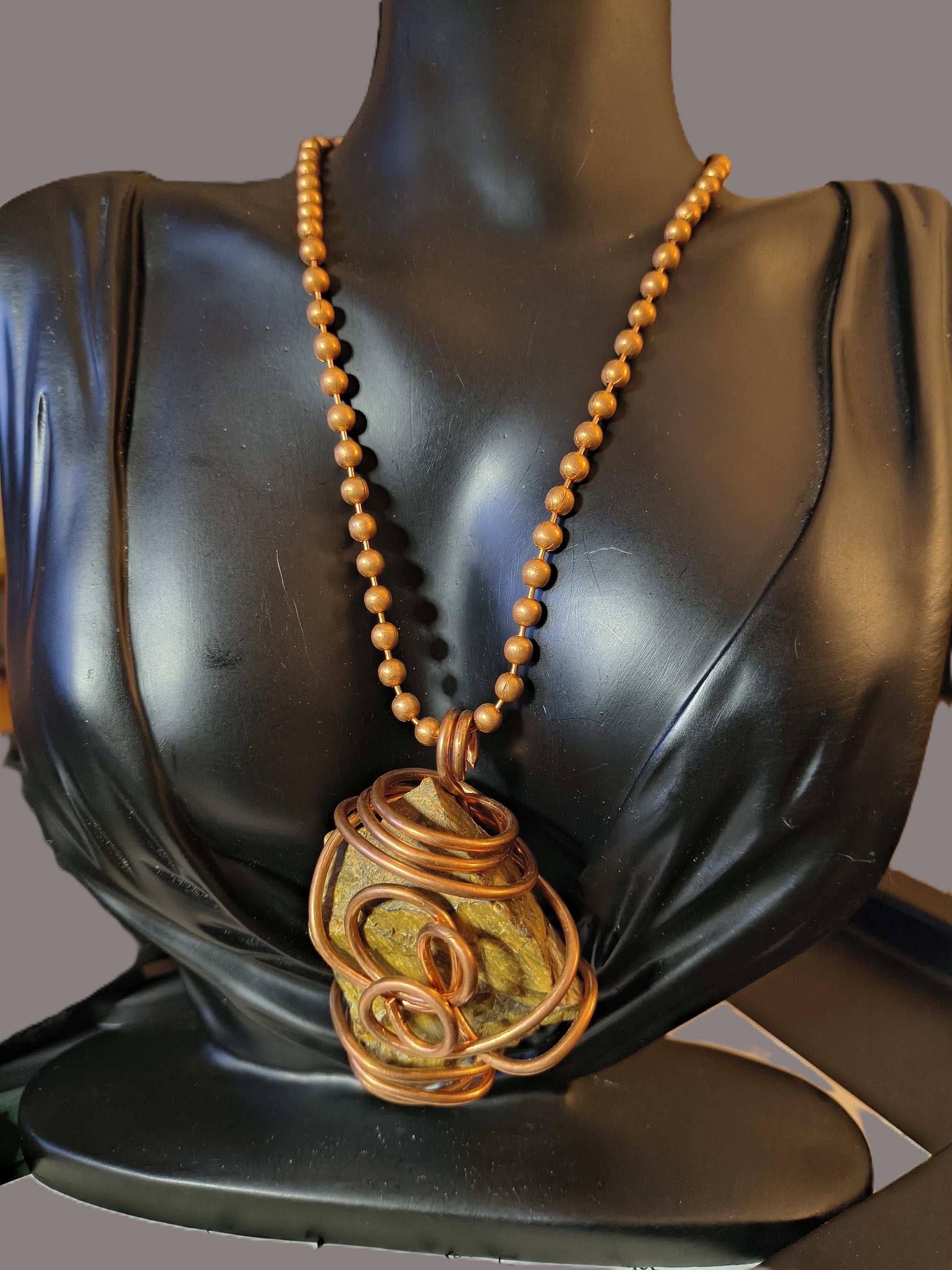 Raw Tigers Eye Necklace