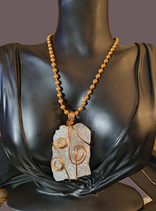 Raw Crystal Quartz Necklace