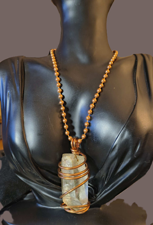 Large Crystal Quartz Point Necklace