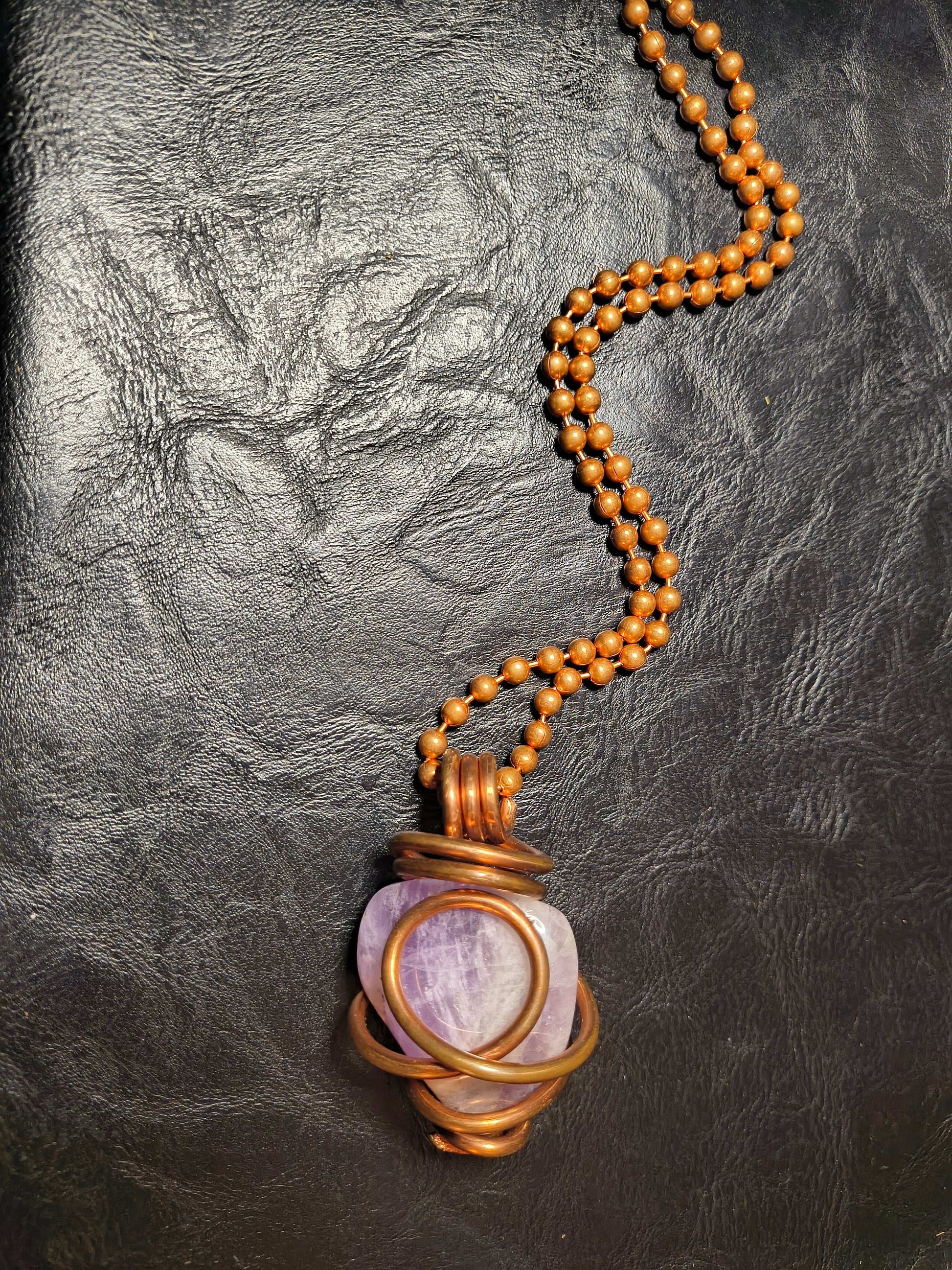 Amethyst Polished Crystal Necklace