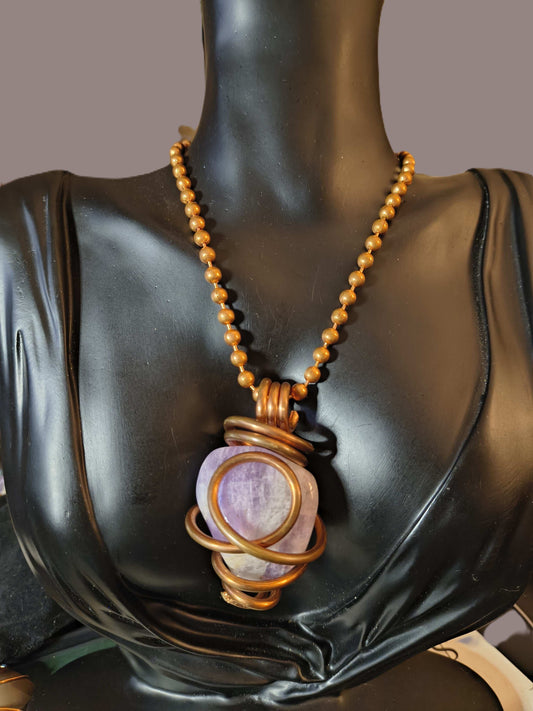 Amethyst Polished Crystal Necklace