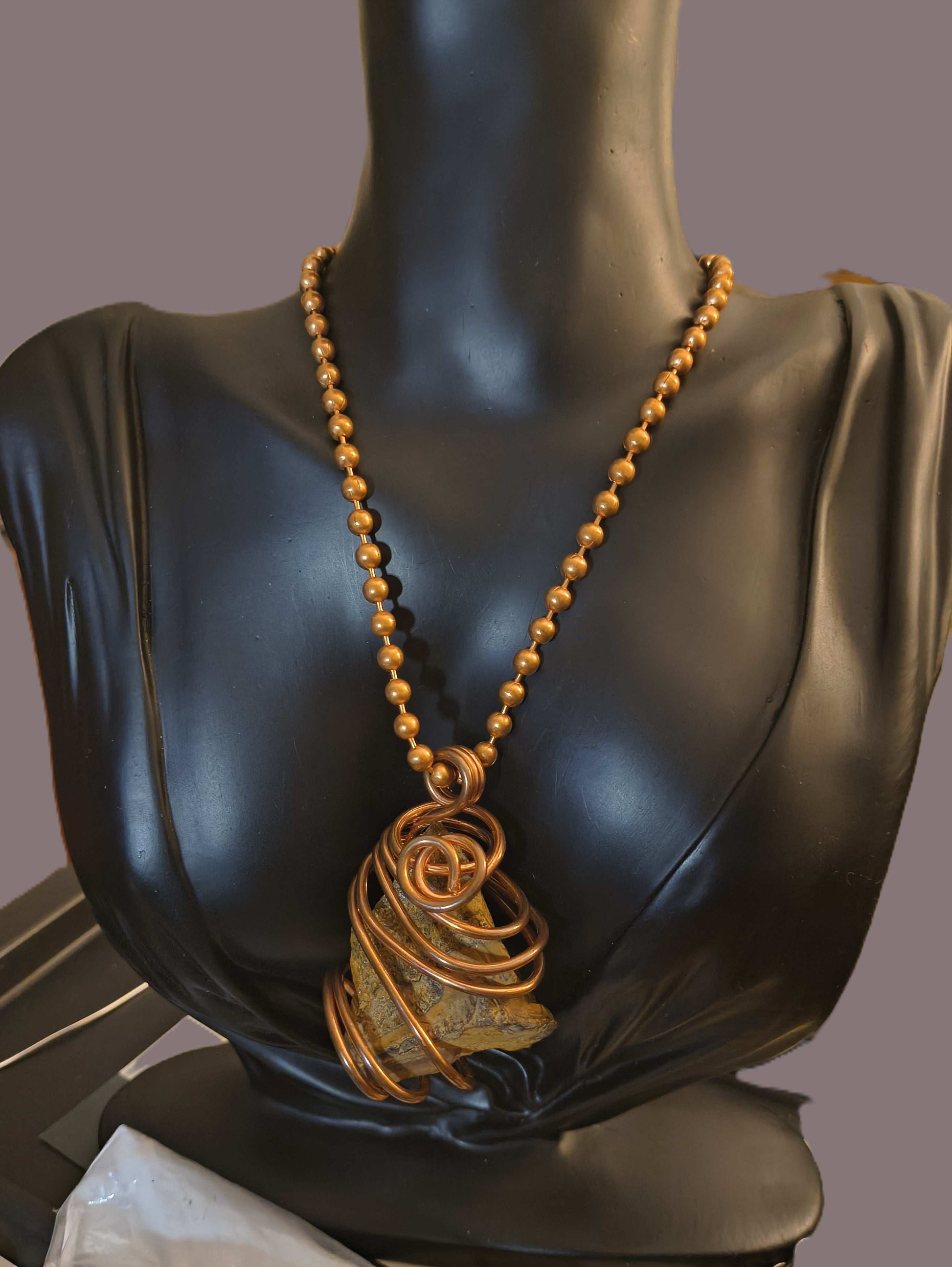 Raw Tigers Eye Necklace