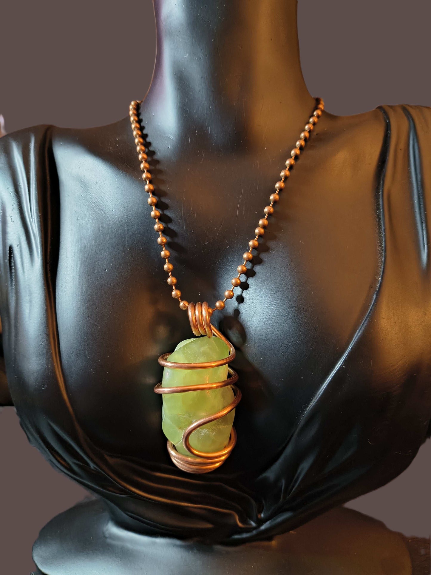 Raw Prenhite Necklace