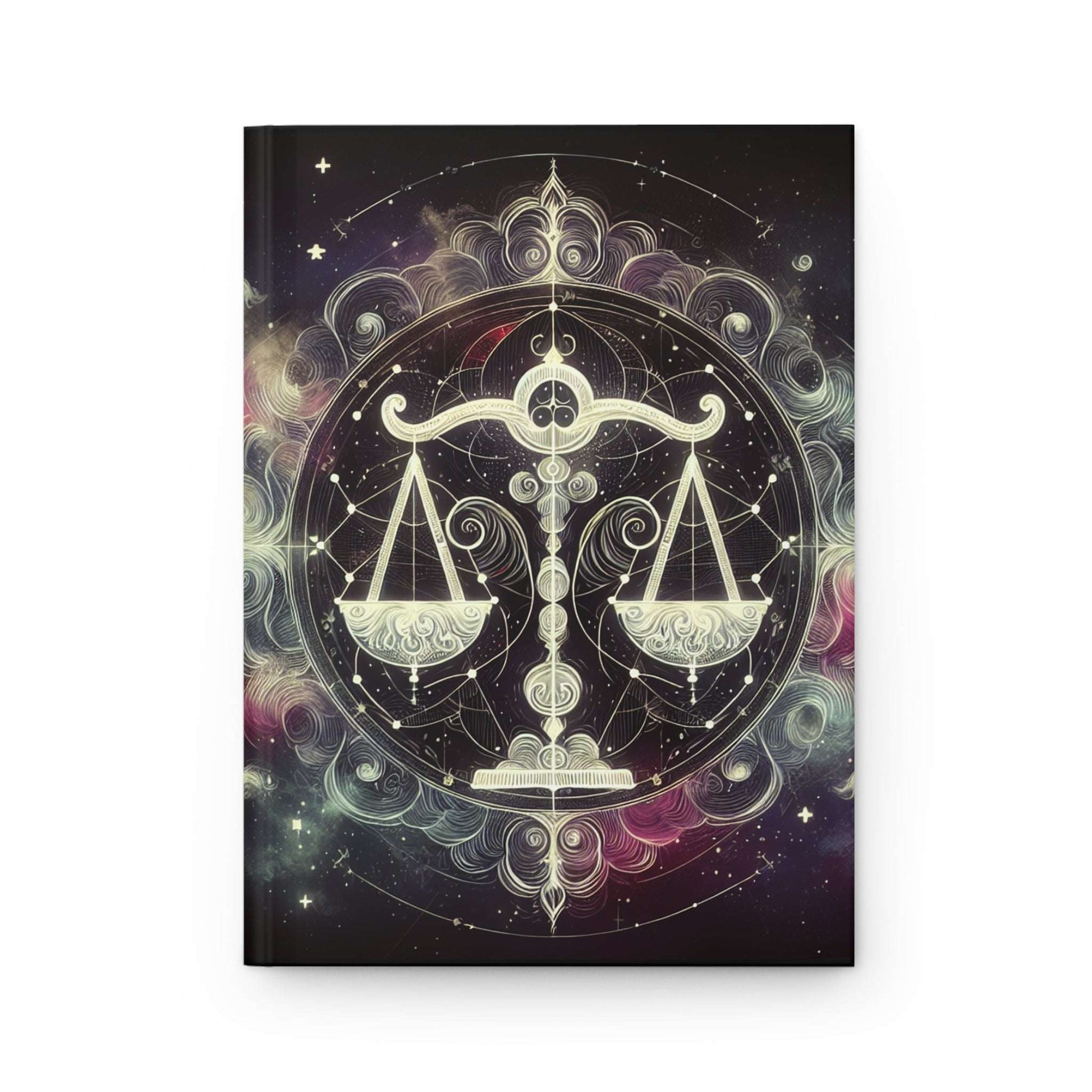 Cosmic Libra Hardcover Journal - Celestial Scales Design for Insightful Reflection