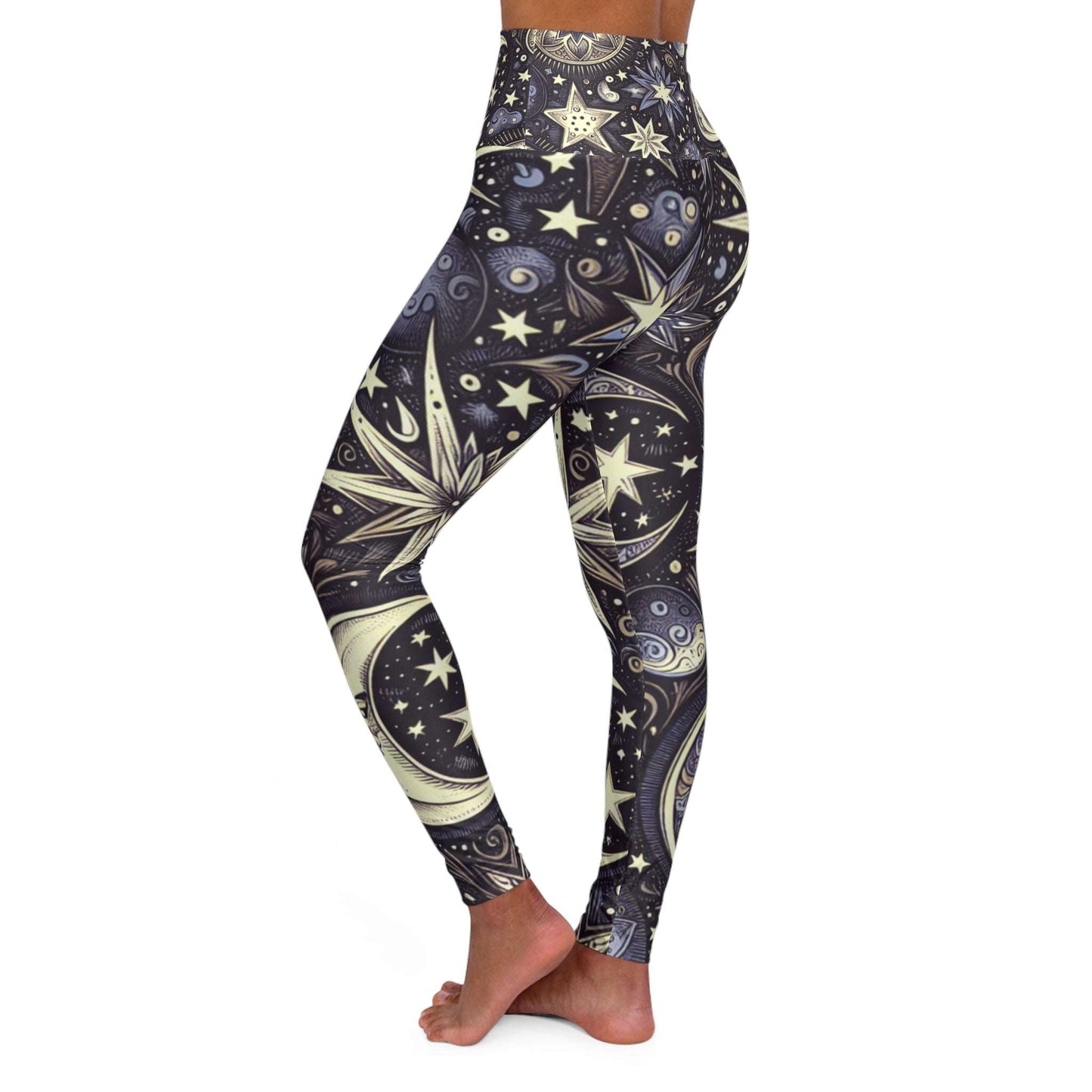 Celestial High Waisted Yoga Leggings, Night Sky Leggings, Starry Print Workout Pants, Festival Leggings, Boho Activewear, Gift for [...]