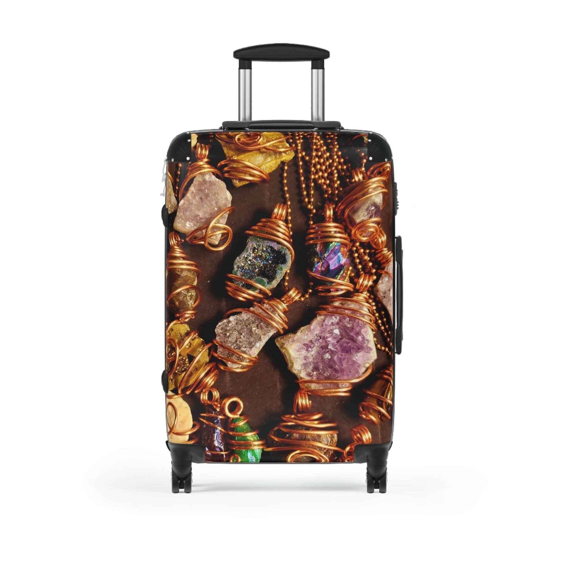 Travel Style Suitcase with Gemstone Design