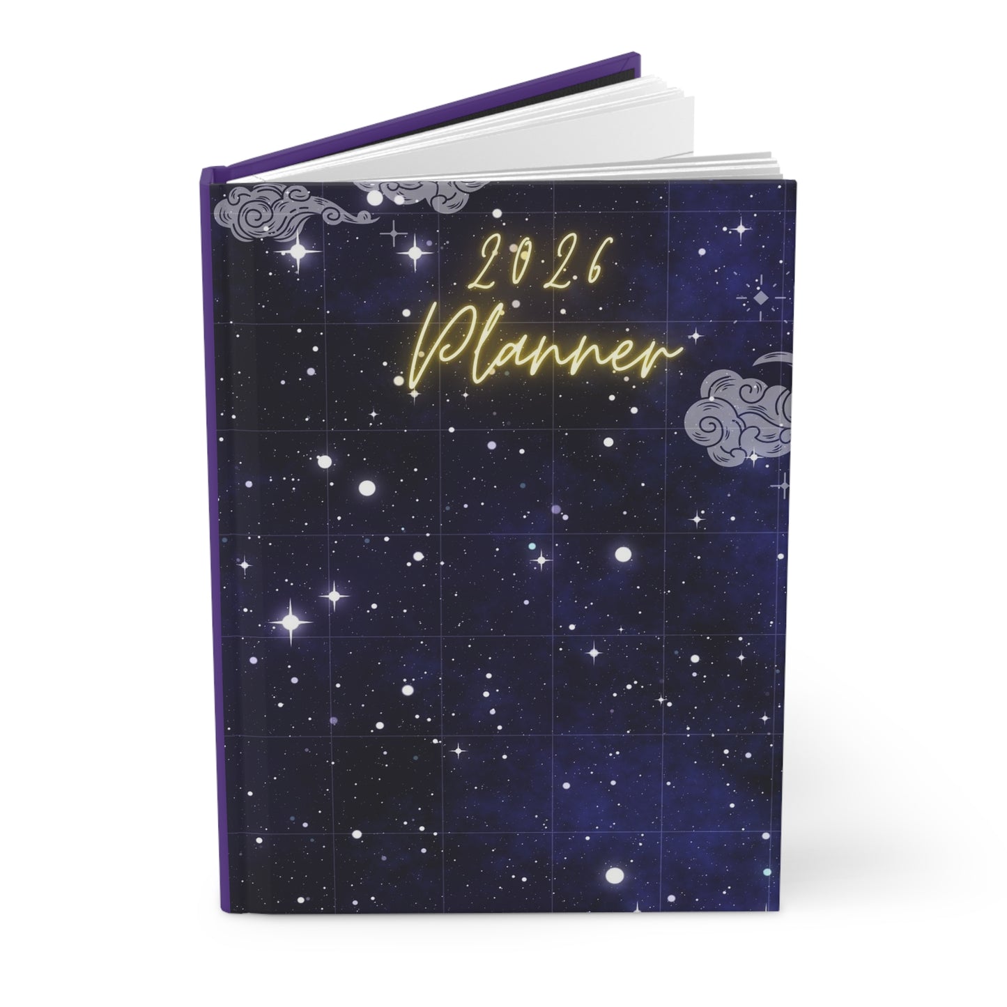 2026 Starry Night Planner Hardcover Journal — Cosmic Galaxy Organizer